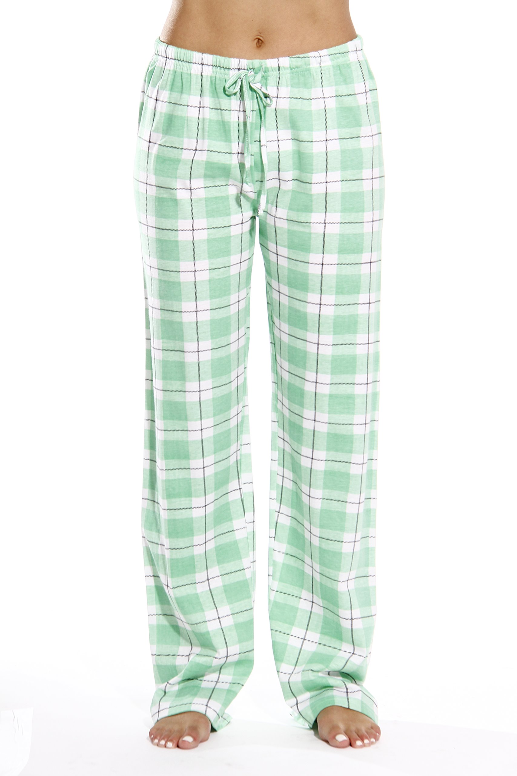 Just Love 100% Cotton Women's Capri Pajama Pants Sleepwear - Comfortable  and Stylish (Pink Plaid, Small)