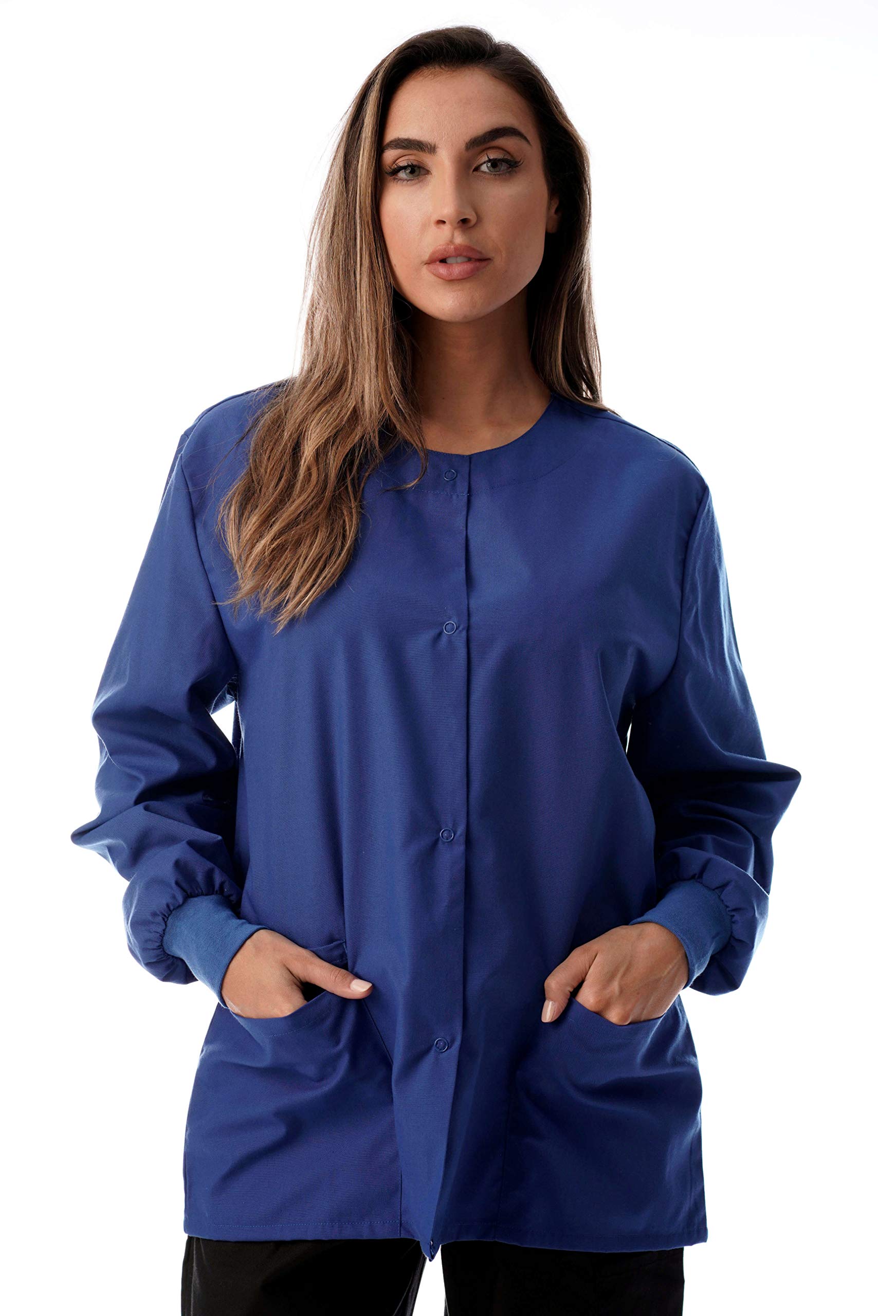 Just Love Women's Solid Scrub Jacket - Comfortable and Professional Uniform Coat - Picture 56 of 73