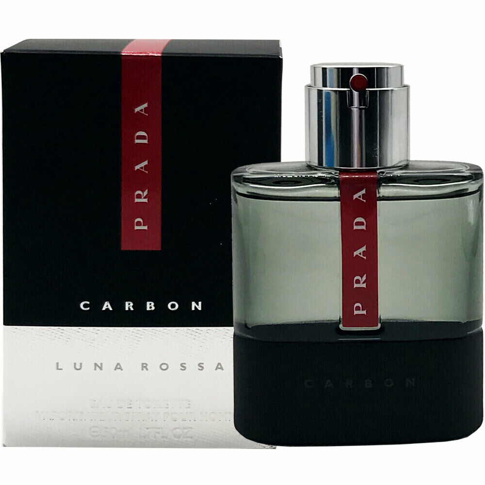 PRADA LUNA ROSSA CARBON EAU DE TOILETTE Perfume Men 1.7 oz 90% FULL ...