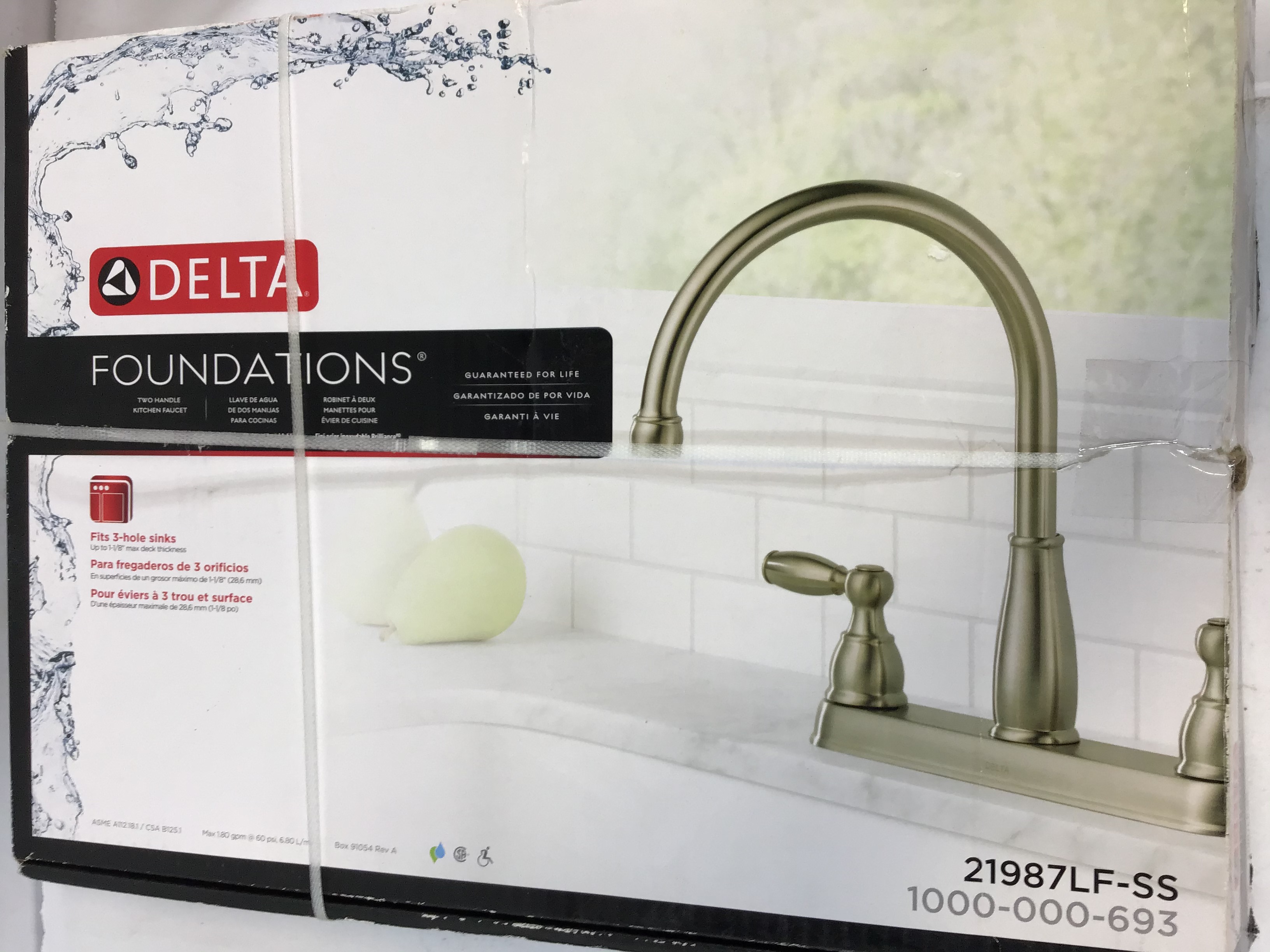 Delta 21987LFSS Foundations Two Handle Kitchen Faucet 34449717694 eBay