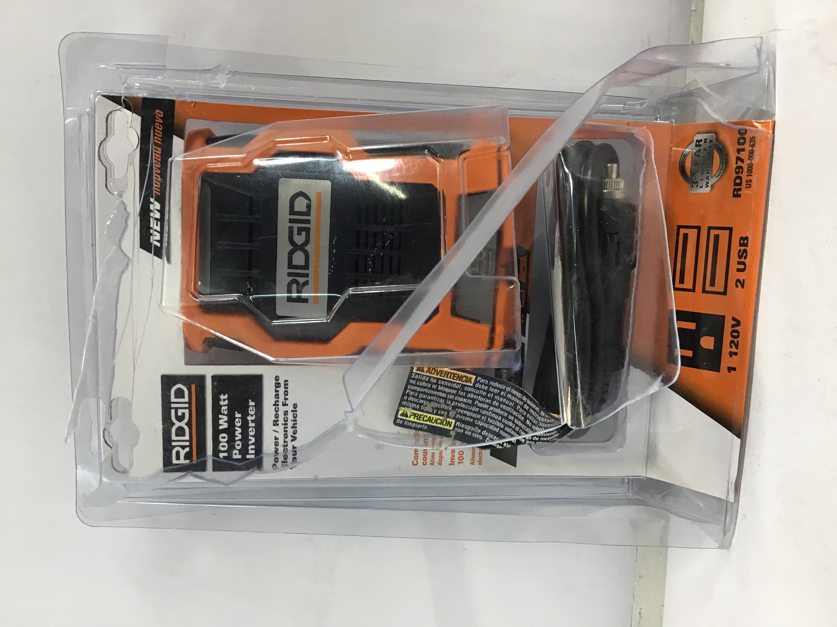 Ridgid RD97100 100 Watt Power Inverter 46396006073 eBay