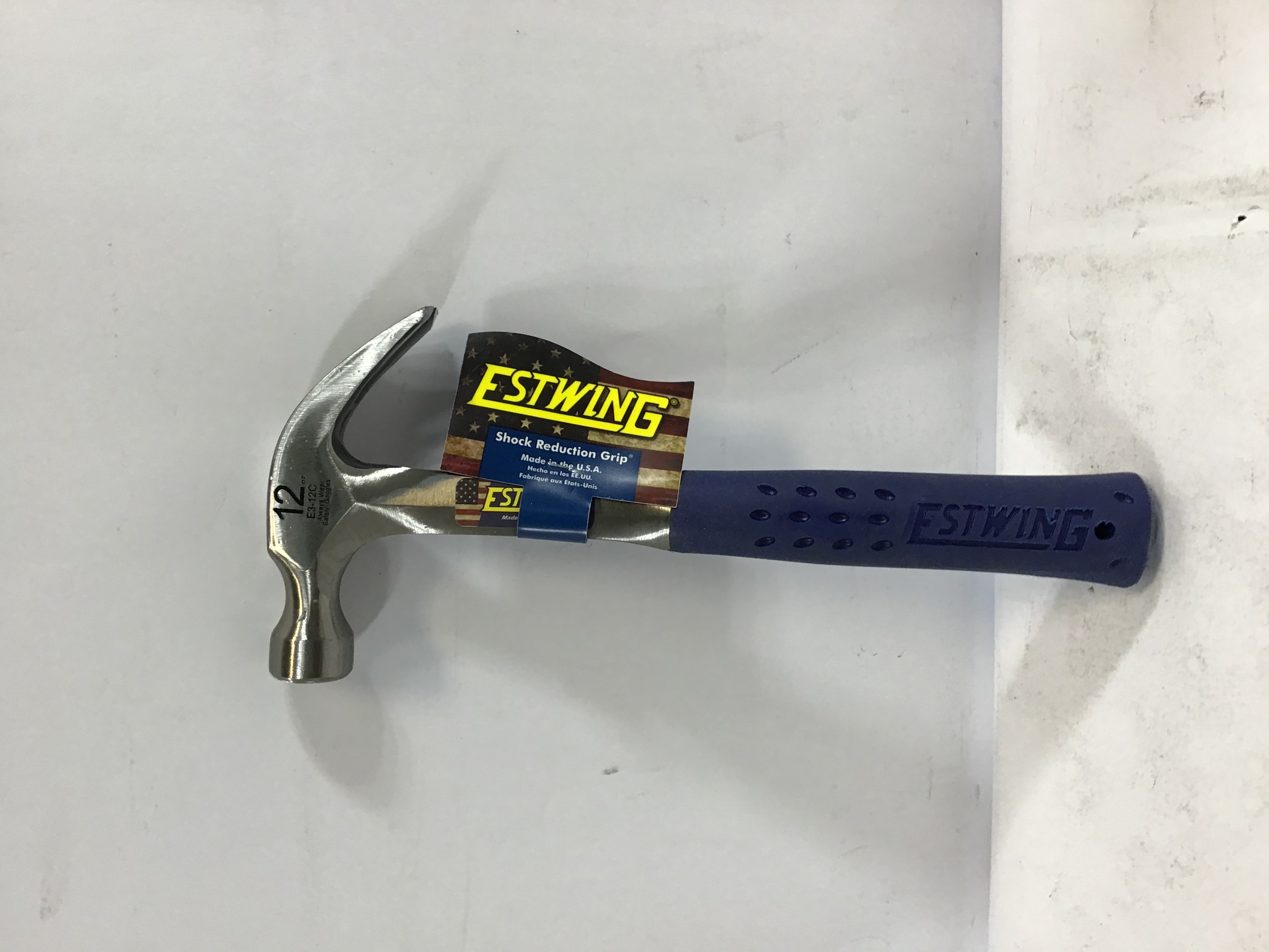 Estwing E312C 12 Oz Curve Claw Hammer With Blue Vinyl Shock Grip