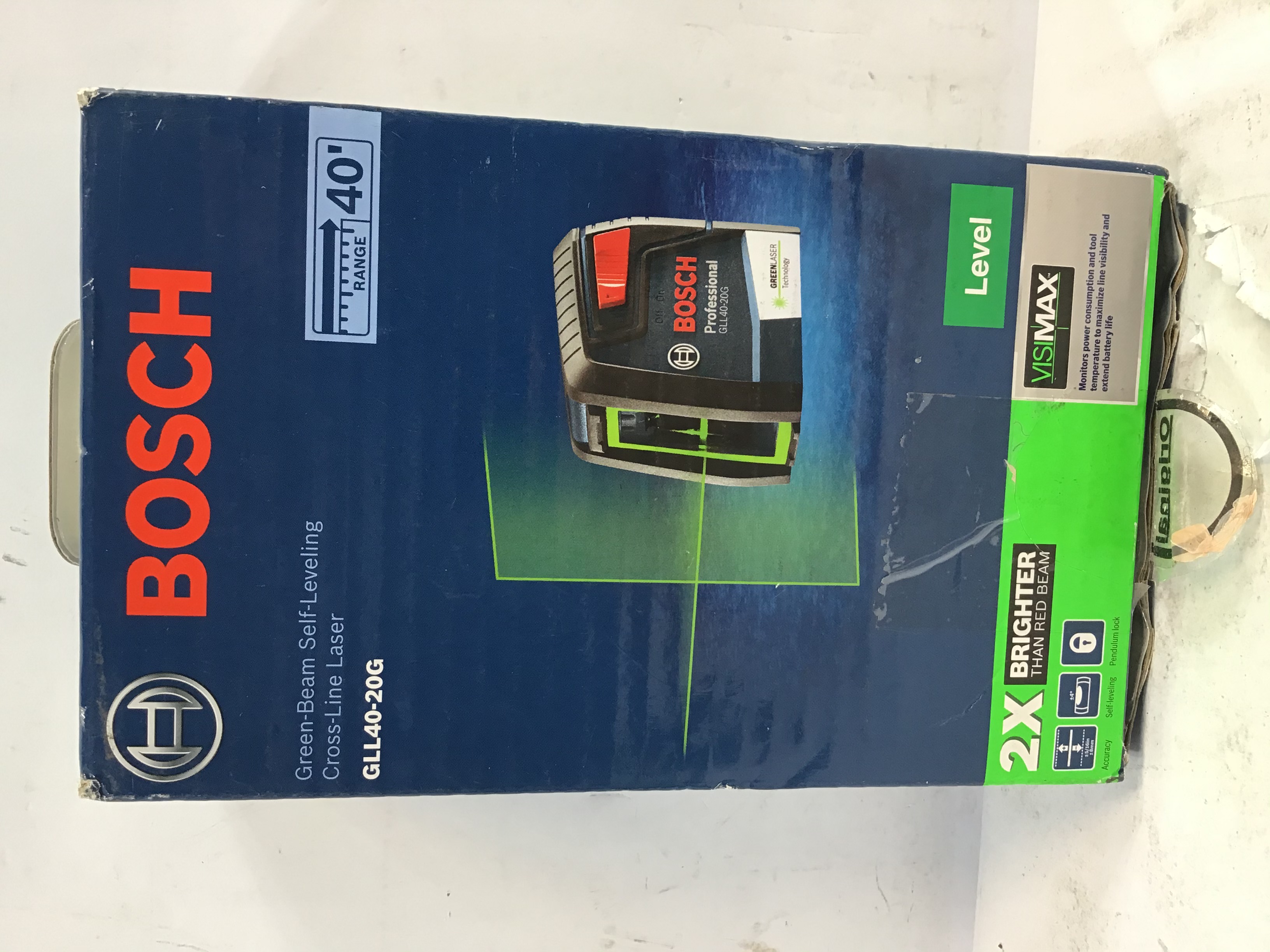 BOSCH GLL4020G GreenBeam SelfLeveling CrossLine Laser(O) 346634792
