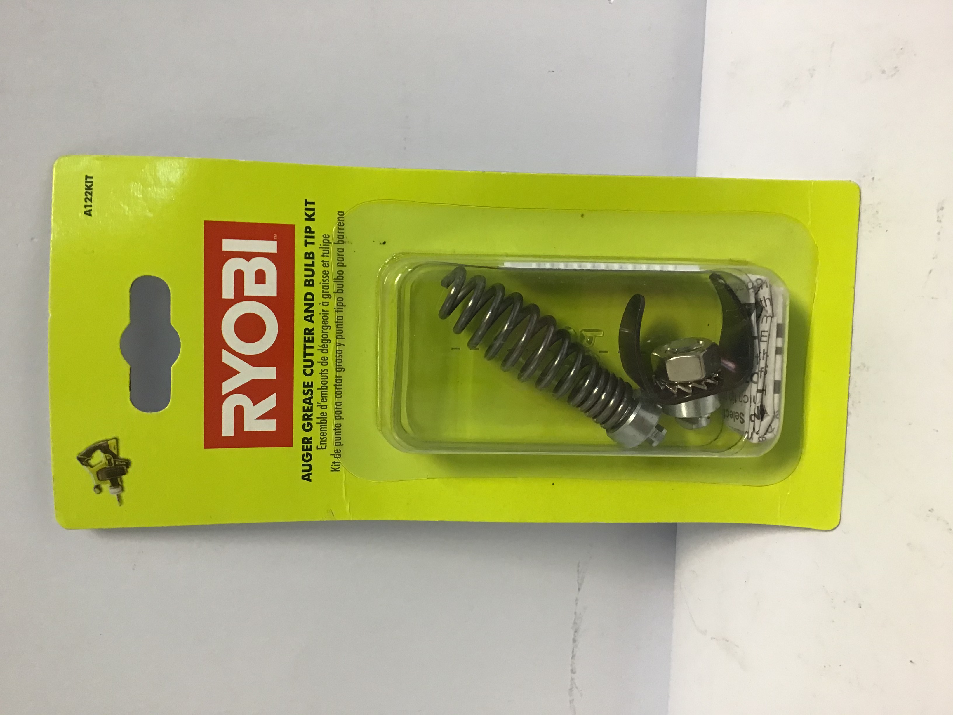 Ryobi Auger Grease Cutter and Bulb Tip Kit P4002 A122KIT Drain Auger