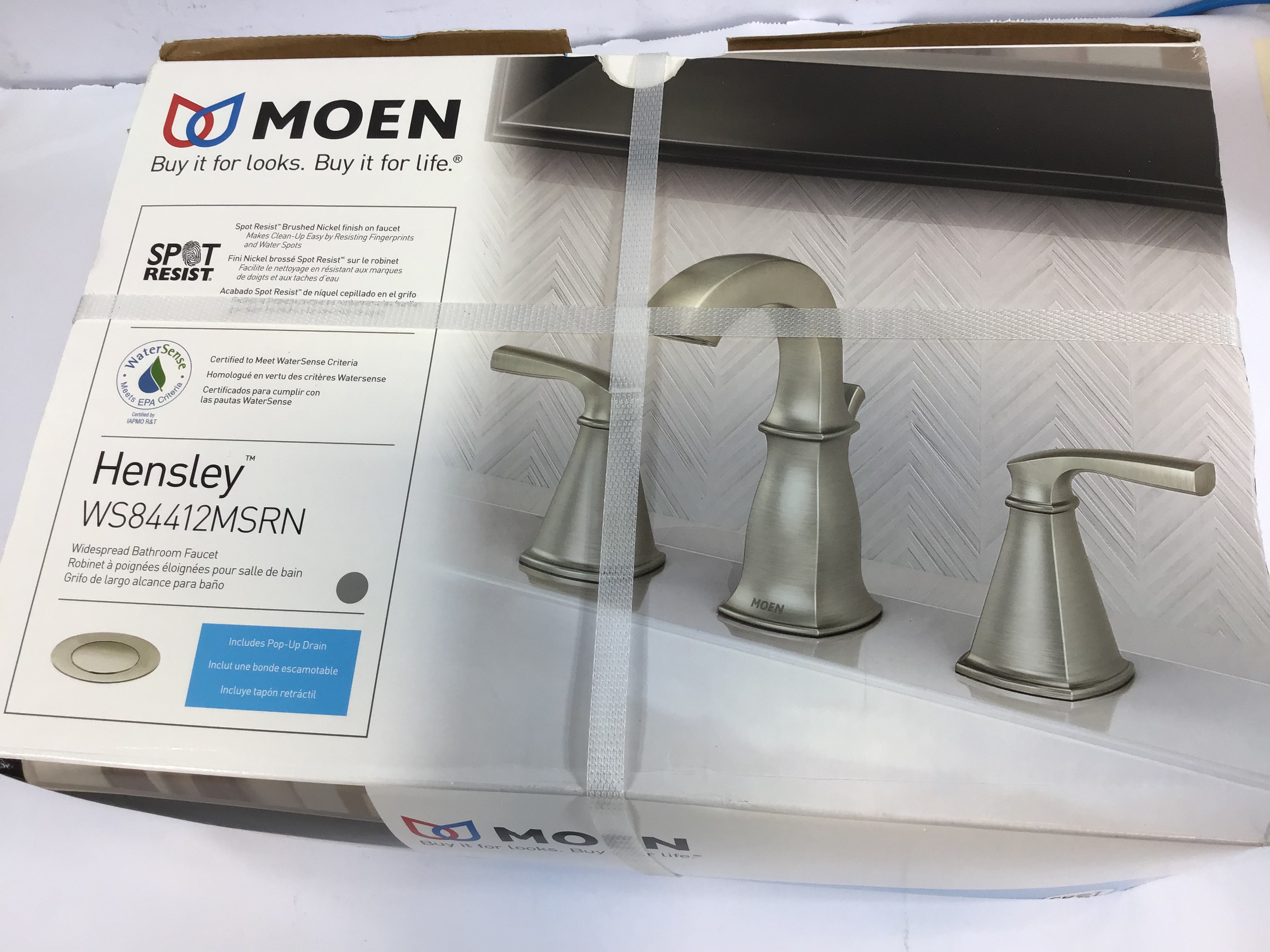 MOEN Hensley 8 in. 2Handle Bathroom Faucet in Spot Resist Brushed Nickel
