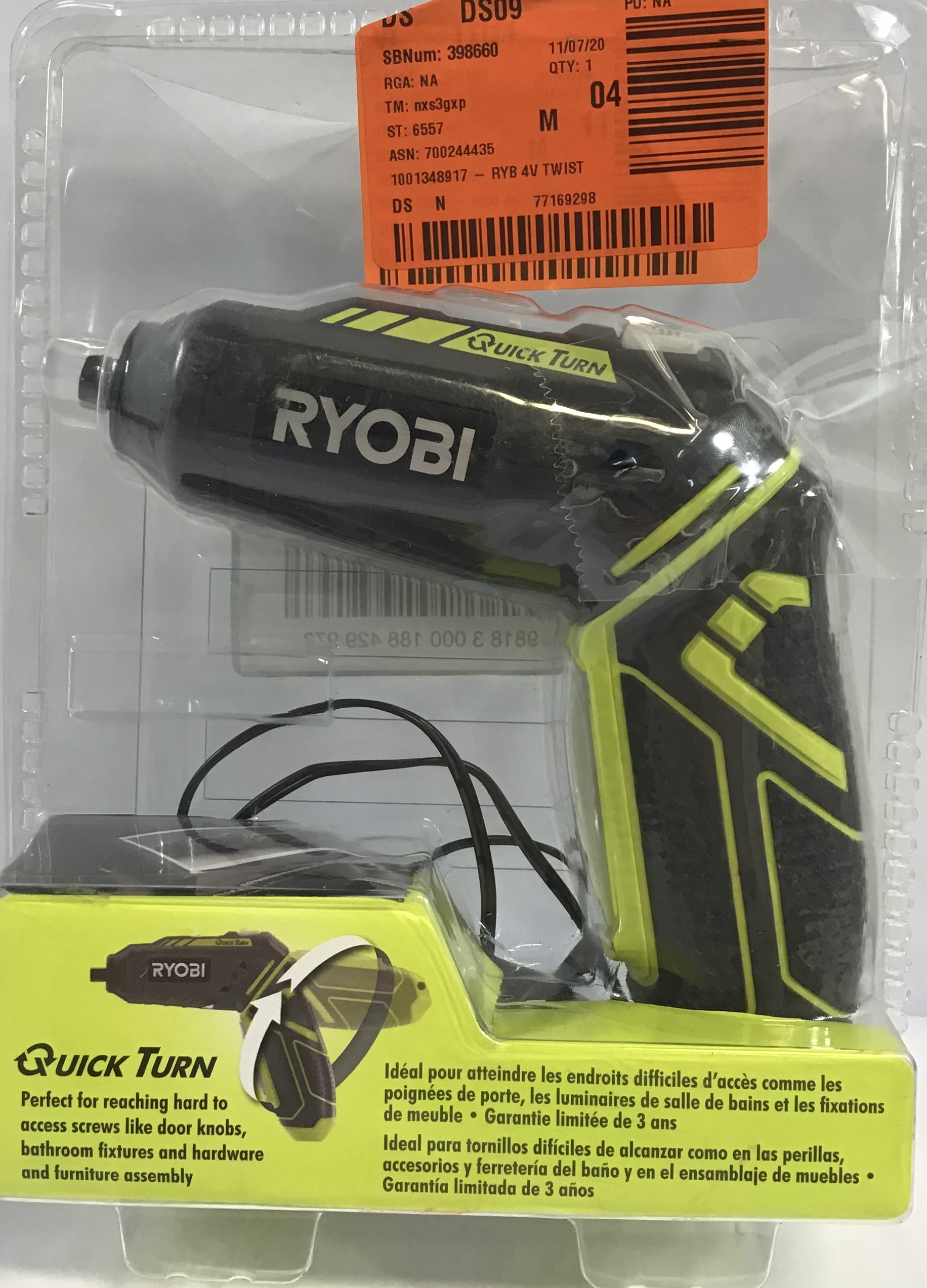 Ryobi HP44L 4V Lithium 200 / 600 RPM Quickturn Screwdriver
