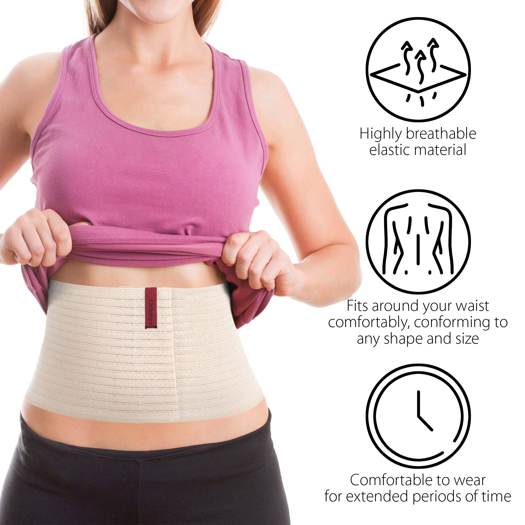 ORTONYX 6.25" Abdominal Binder for Men and Women/Postpartum Post