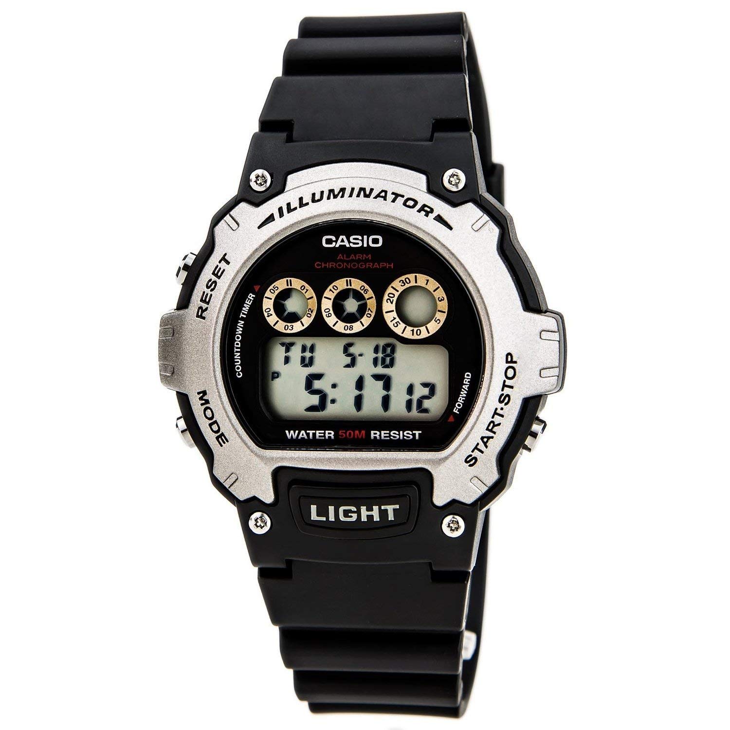 Casio Discontinued Illuminator Sports Digital Chrono Watch W214H