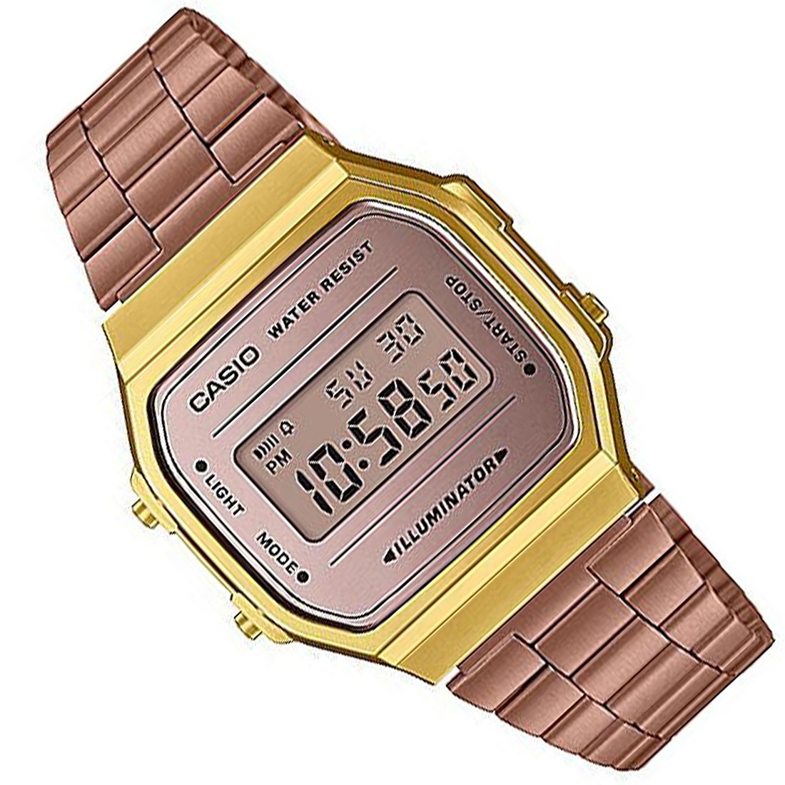 rose gold digital watch women's