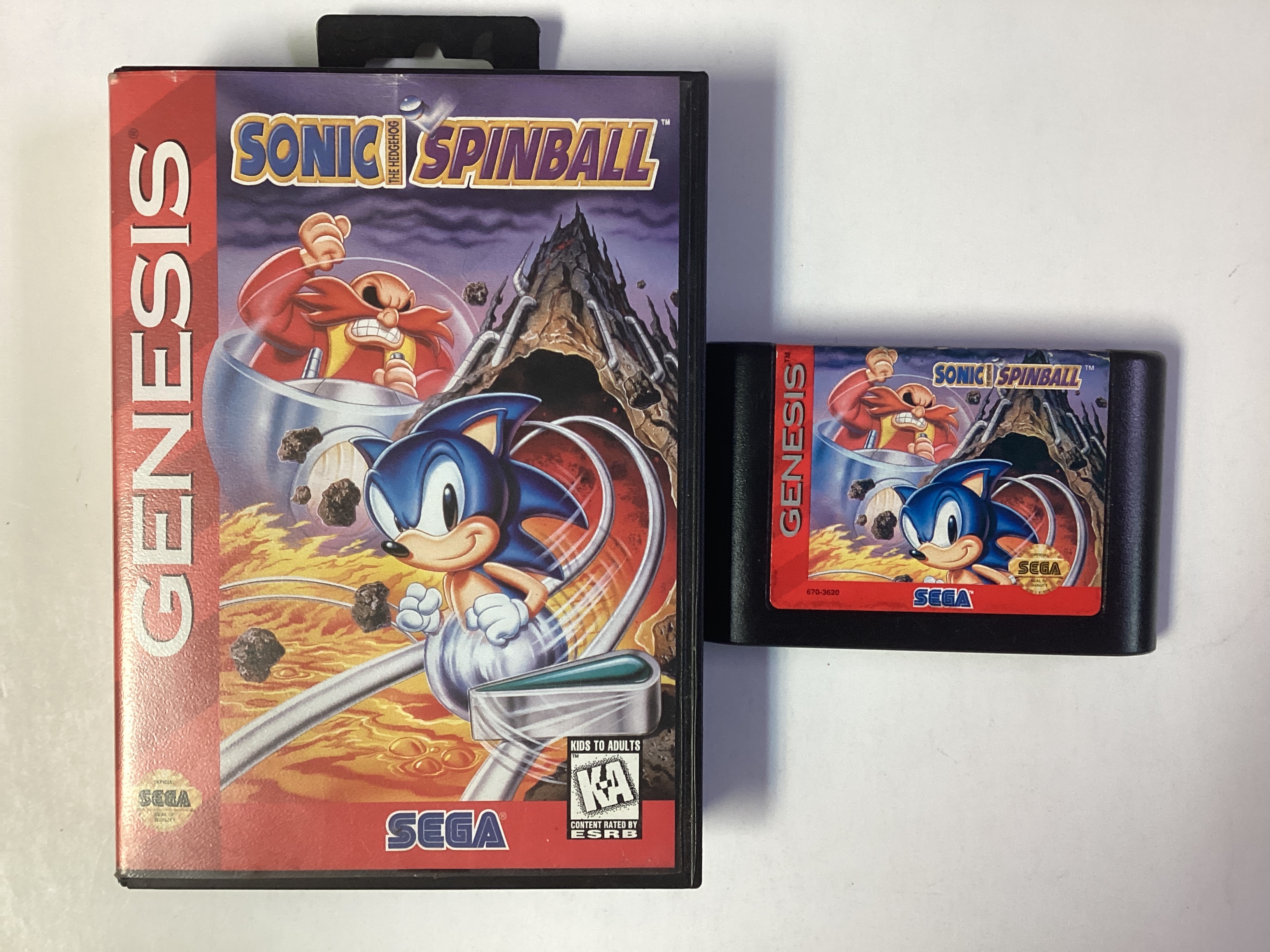 Sonic Spinball- Sega Genesis Game and Case no Manual TESTED
