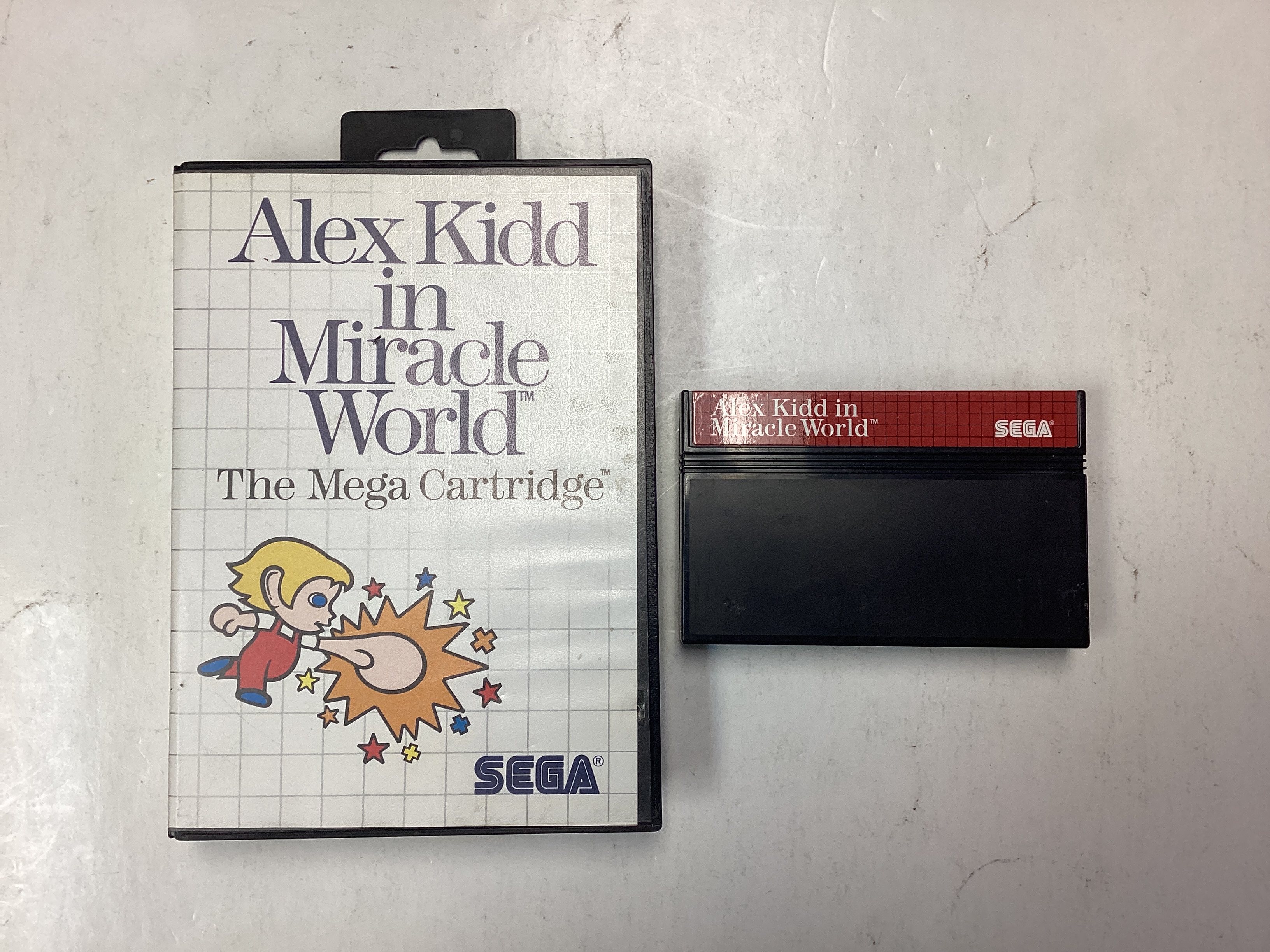 Alex Kidd in Miracle World- Sega Master System Case and Game no