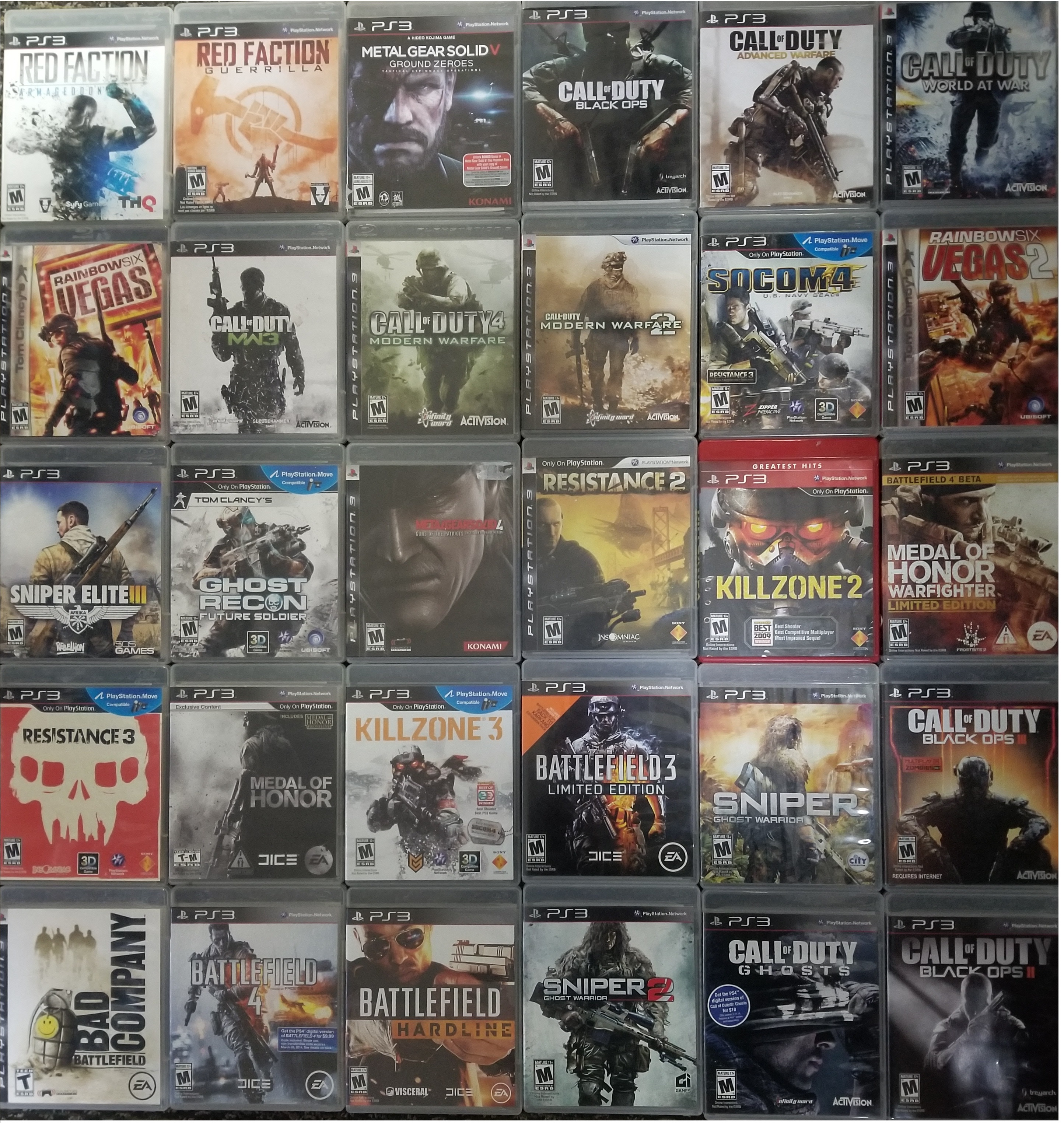 Groenten D.w.z herinneringen Warfare / Shooter games Playstation 3 PS3 TESTED | eBay