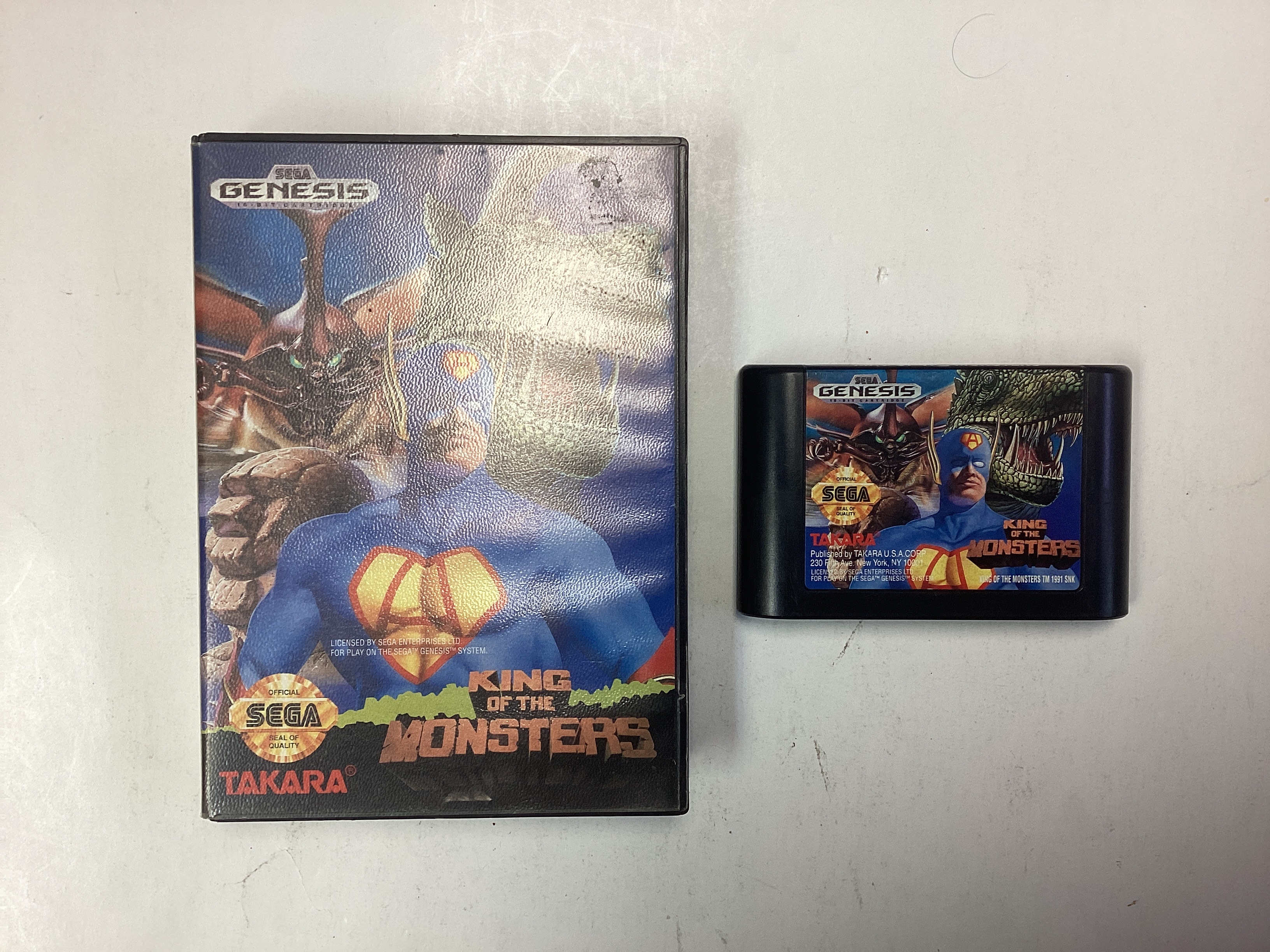 King of the Monsters- Sega Genesis Game and Case no Manual TESTED