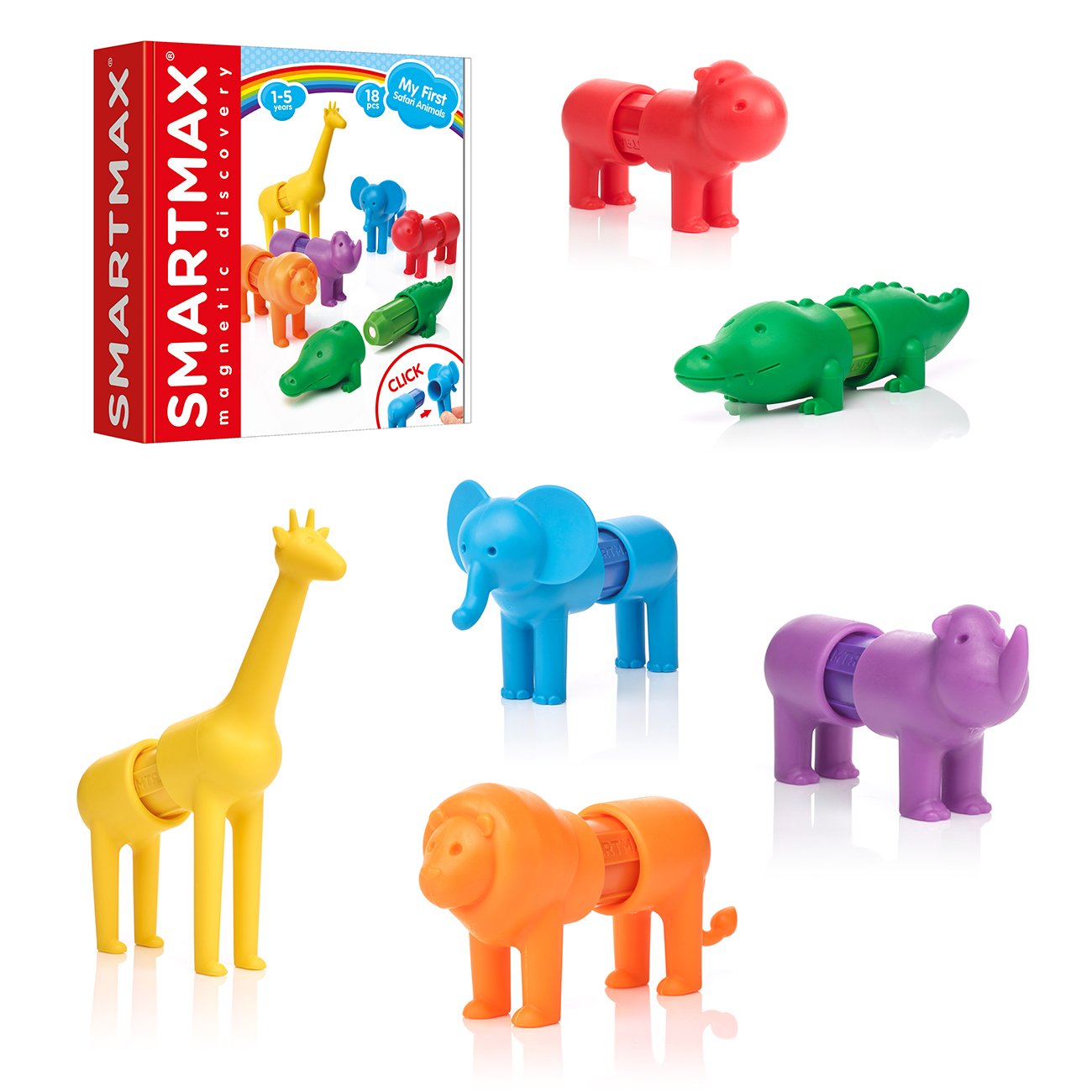  SmartMax My First Farm Animals STEM Magnetic Discovery Building  Set with Soft Animals for Ages 1-5 : Toys & Games