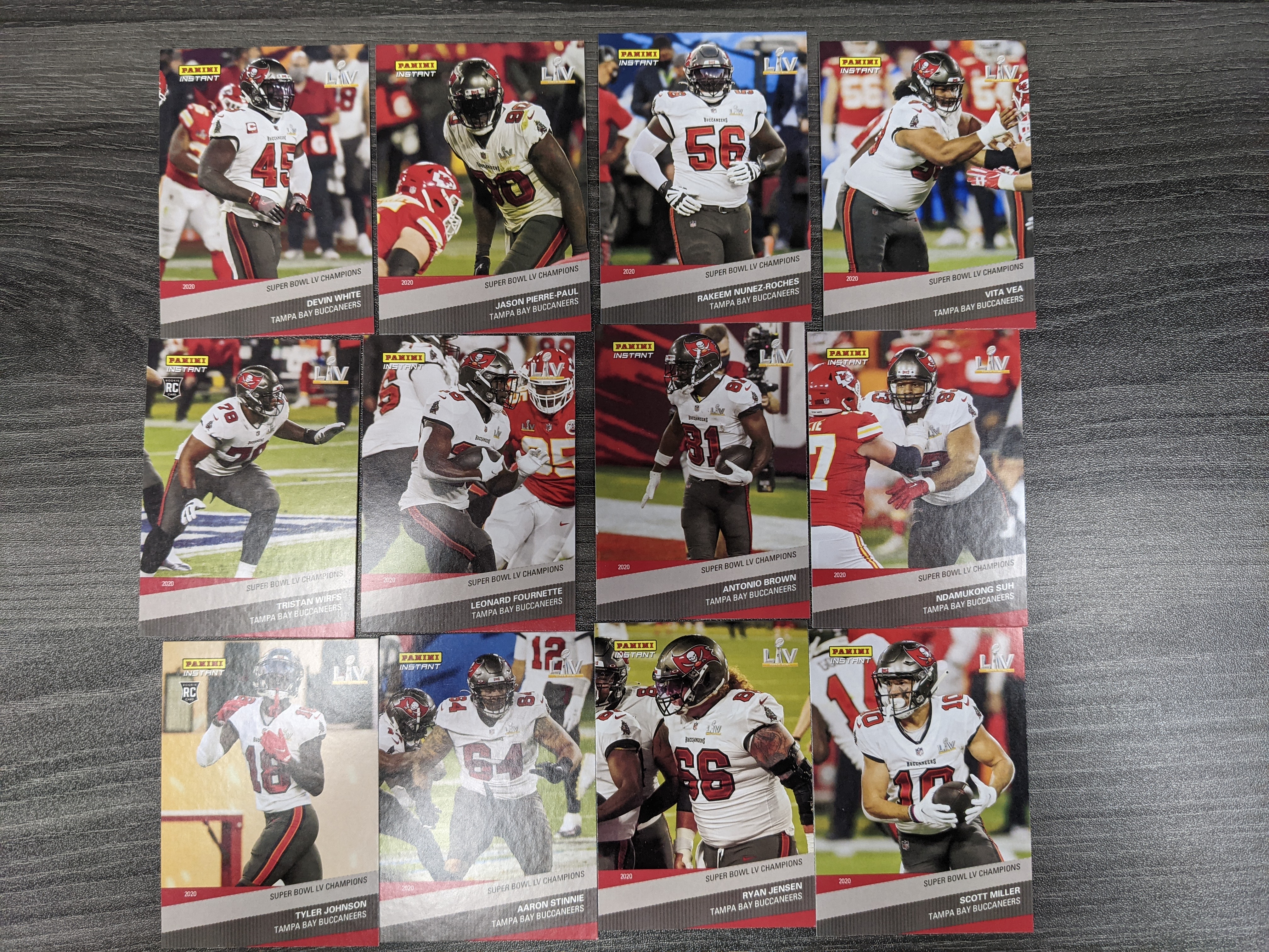 2021 Panini Super Bowl LV Tampa Bay Buccaneers Championship Set - 36 Cards  Per Box