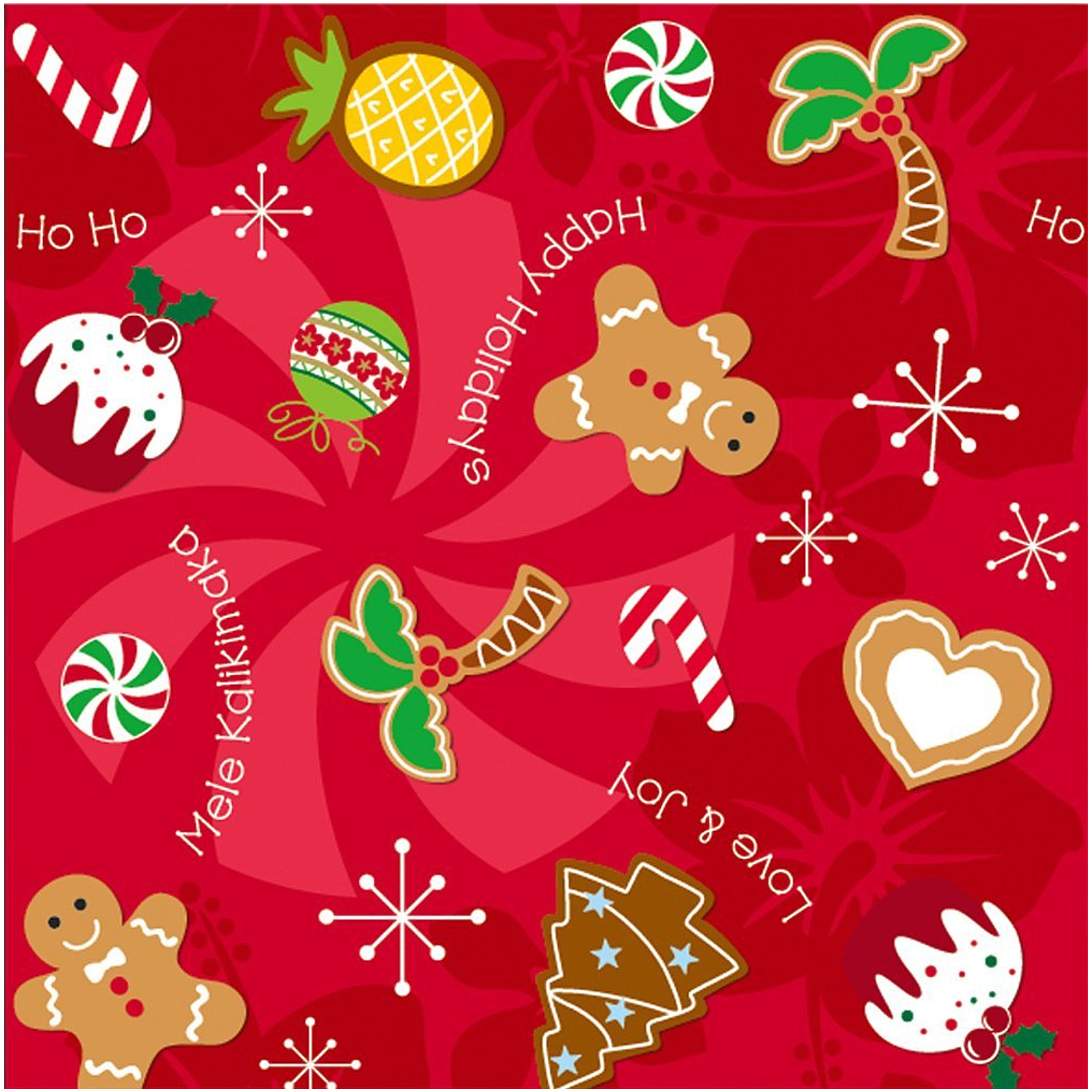 Holiday Delights Hawaiian Christmas Cookies Gift Wrap Paper 2 Rolls 700220836389 eBay