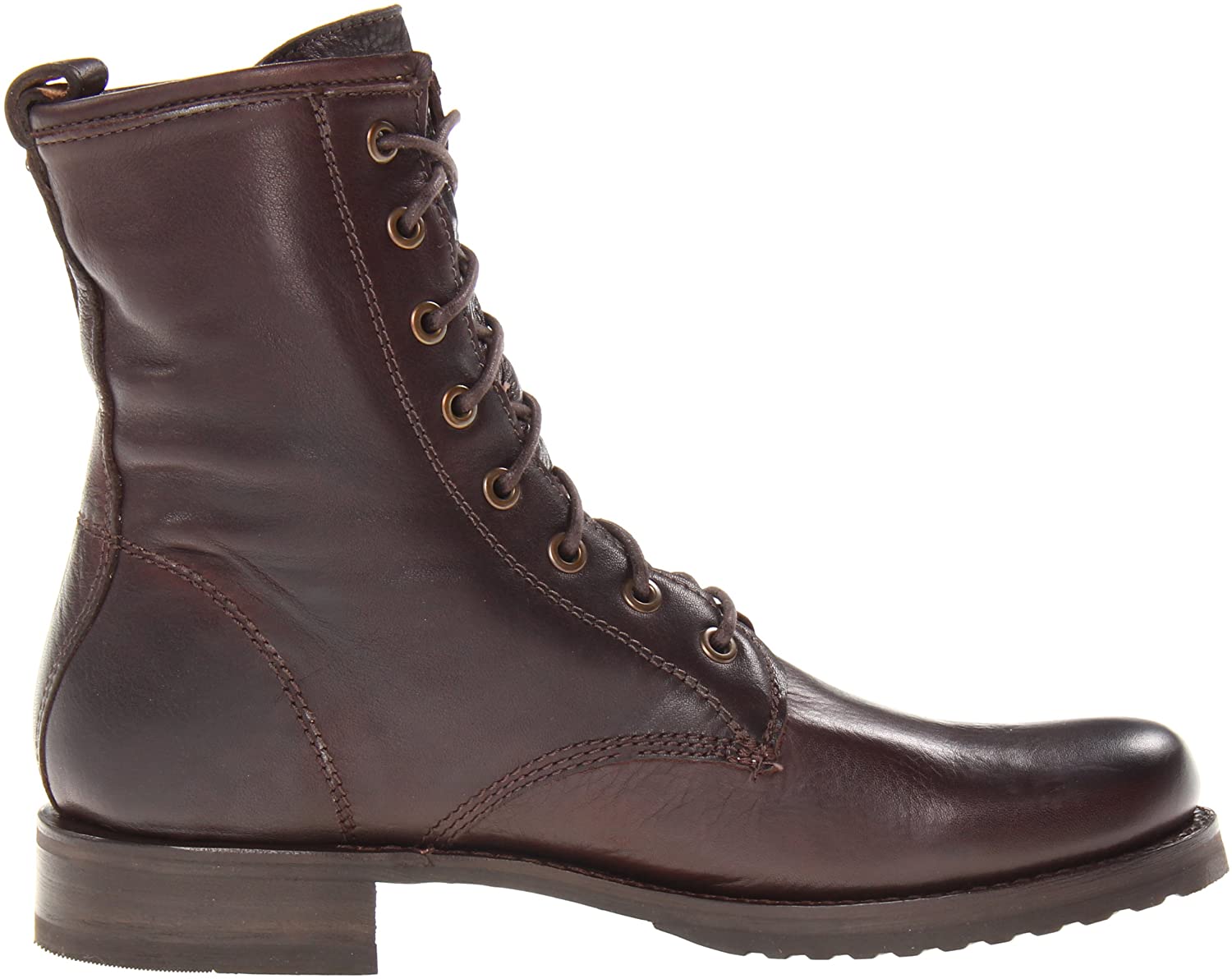frye combat boots womens brown