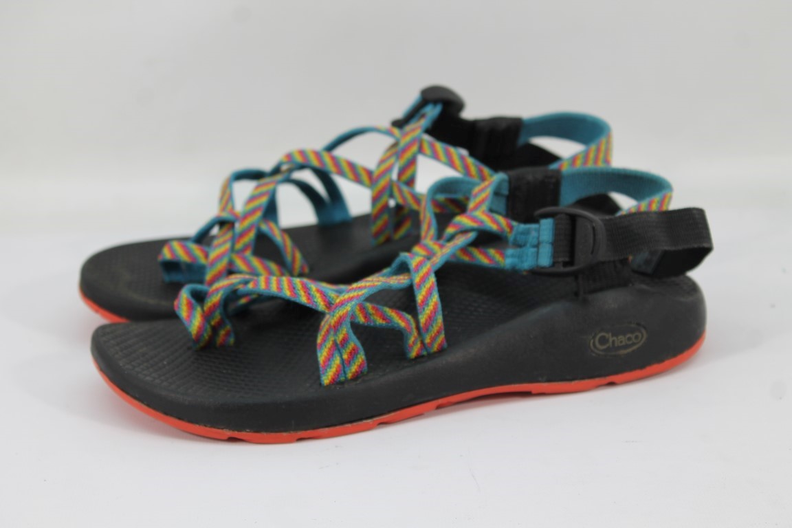 Chaco Vibram Women's Blue/Red Sandals (ZAP6226) | eBay