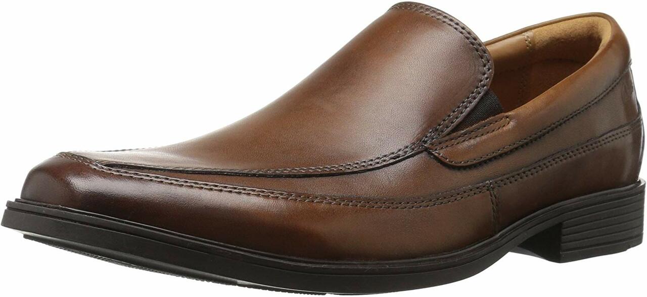 Details about   Clarks Men's Tilden Free Loafer Dark Tan Leather 