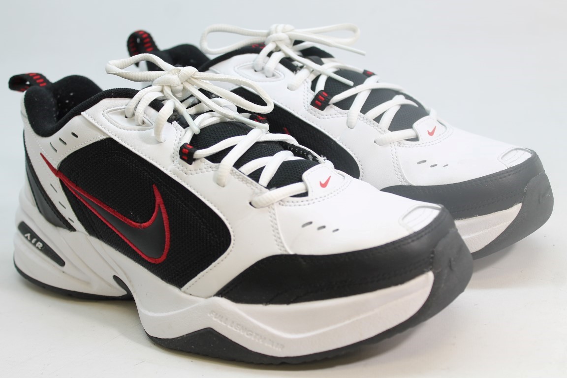 NIKE AIR MONARCH IV Men's White Black Red Sneakers (ZAP6692) $39.99 ...