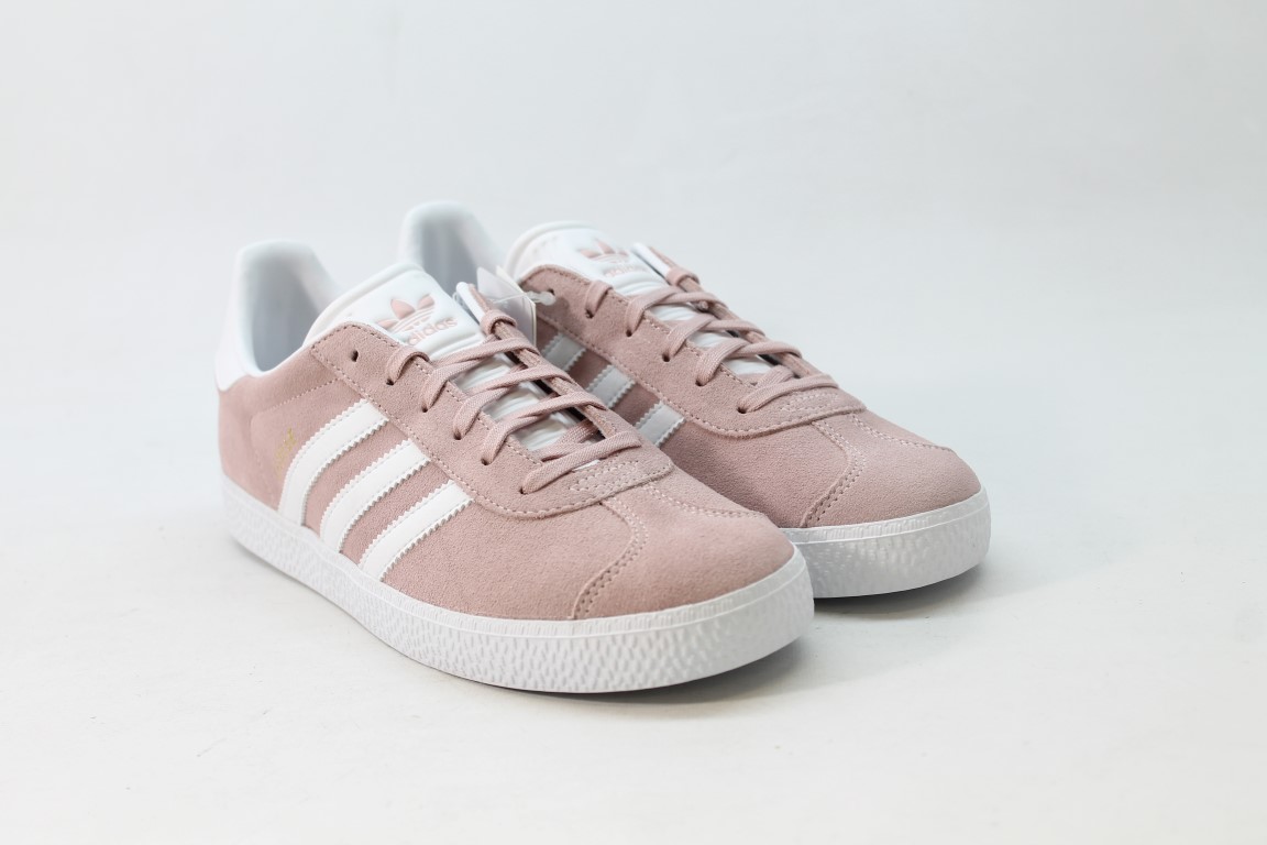 Adidas Originals Gazelle J Pink/White/Metallic Gold Sneakers eBay