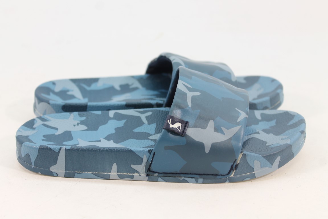Joules - Boys Navy Blue Shark Sliders | Childrensalon