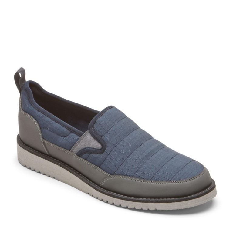 Rockport Axelrod Quilted Men&#039;s Navy Ripstop Sneakers