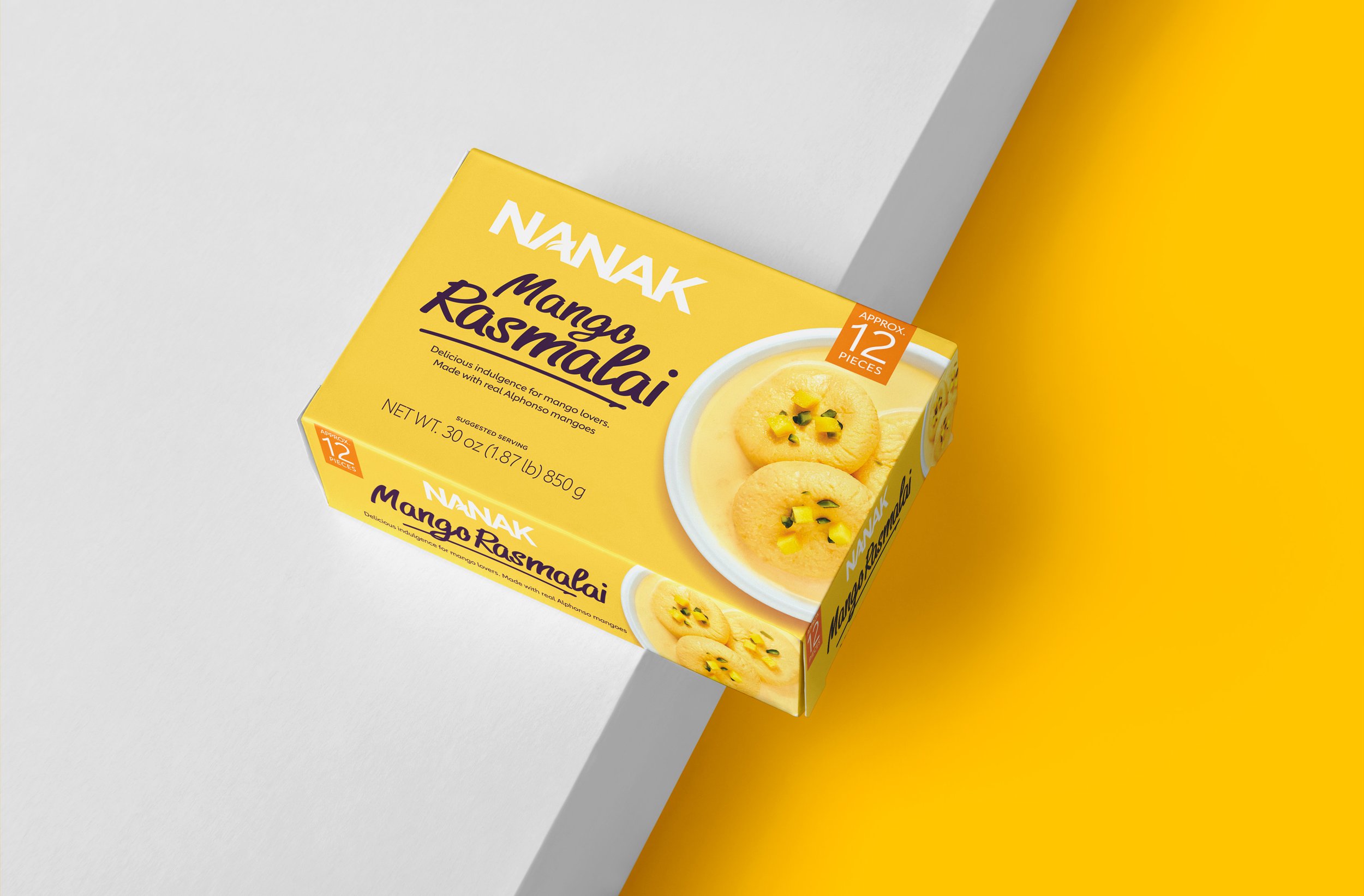 Nanak Mango Rasmalai (Approx 12pcs) 30oz