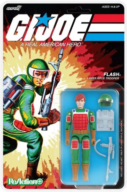 GI.ジョー フィギュア ライフル付き Flash Laser Rifle Trooper G.I. Joe Super7 ReAction+ Action Figure