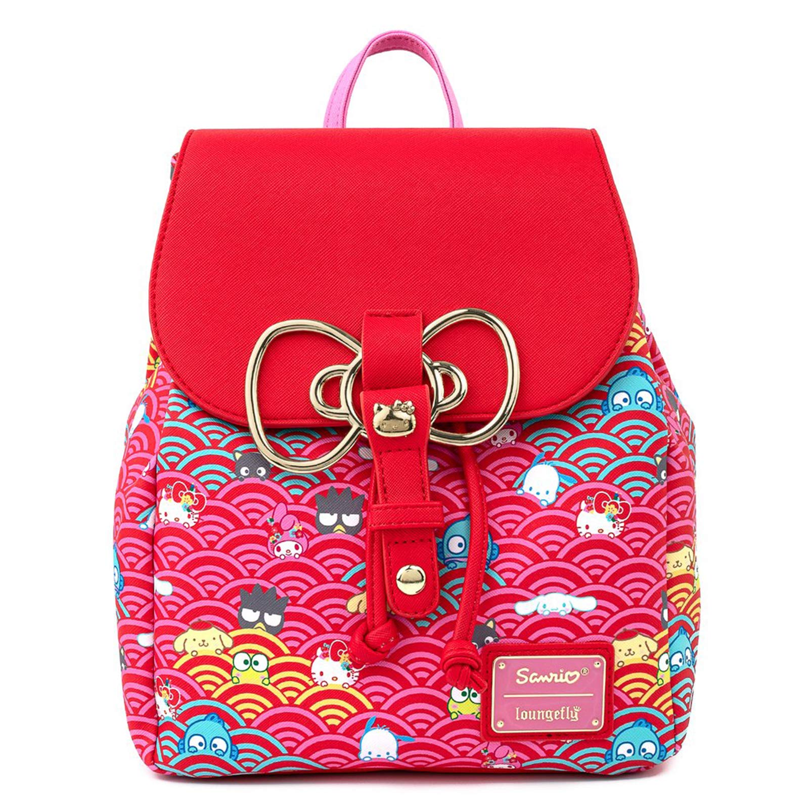 Loungefly Sanrio 60th Anniversary Gold Bow AOP Mini Backpack eBay