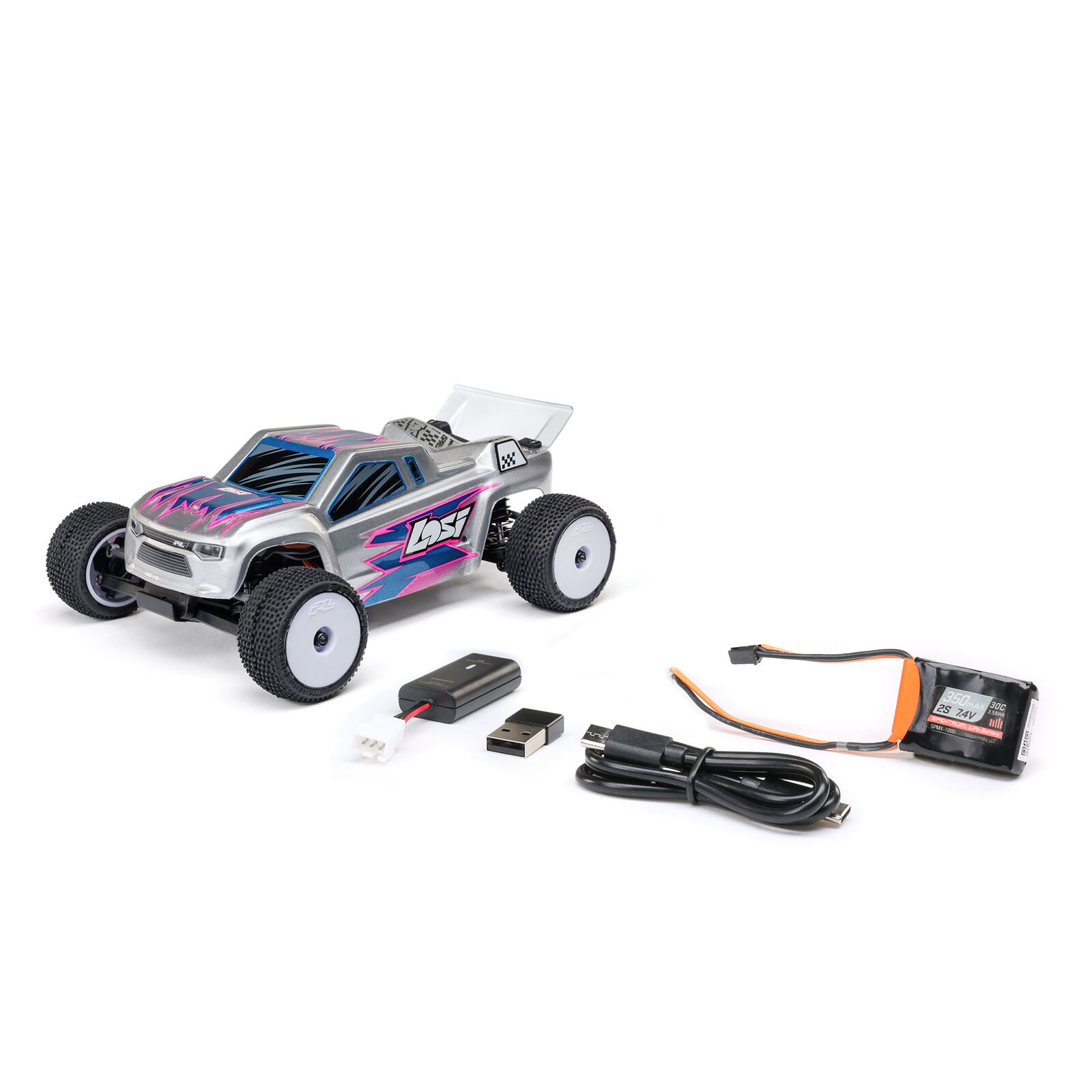 Losi LOS-1392T2 1/28 Micro-T 2WD 2s Truck RTR Silver | eBay