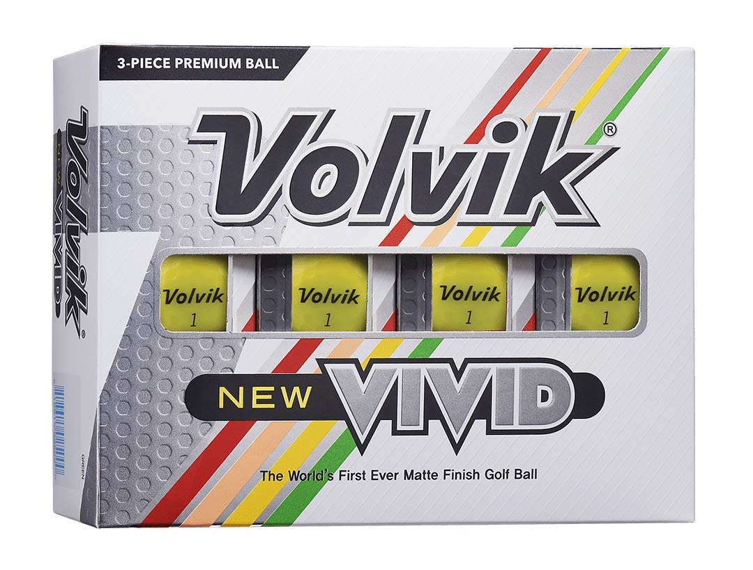 2 Pack Volvik Vivid Matte Golf Balls - High Visibility VAS Accuracy - 24 Balls