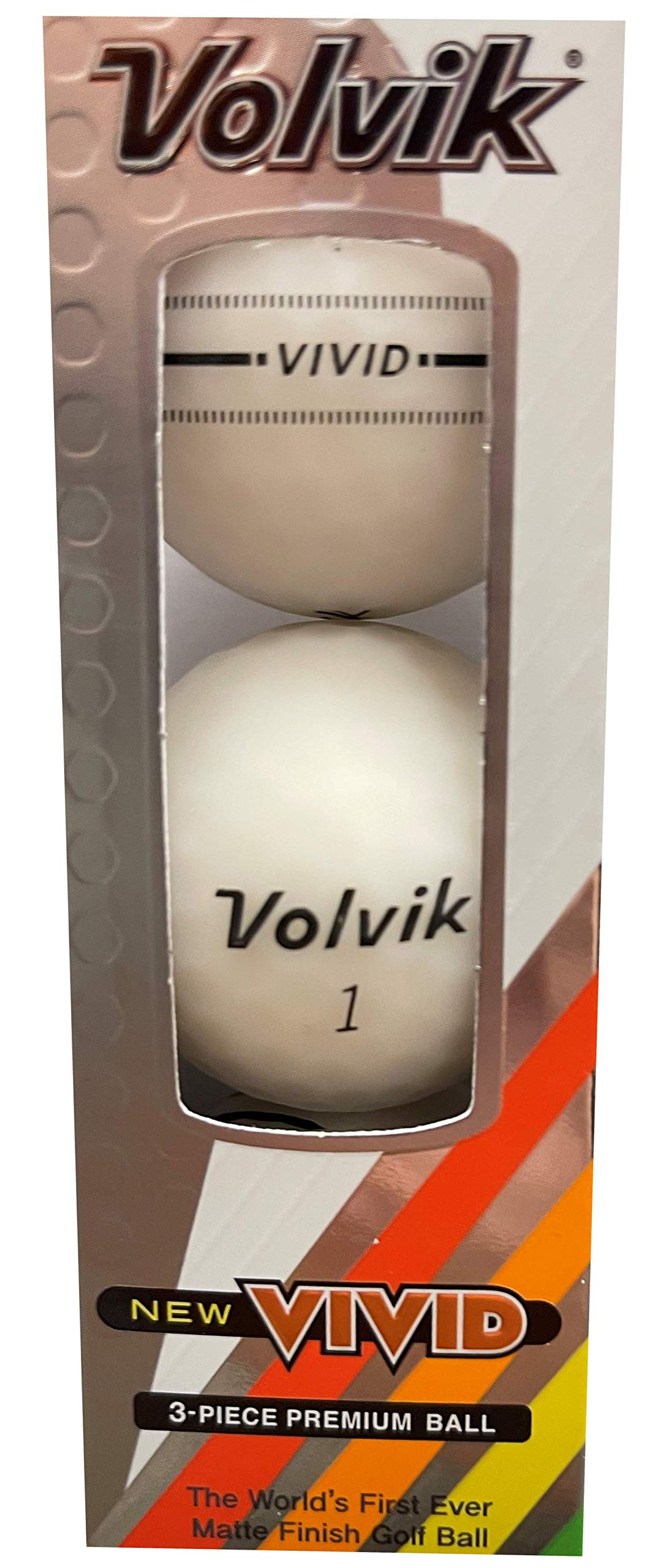 Volvik Vivid Matte Finish Golf Balls 12 (1 Dozen) Matte Yellow