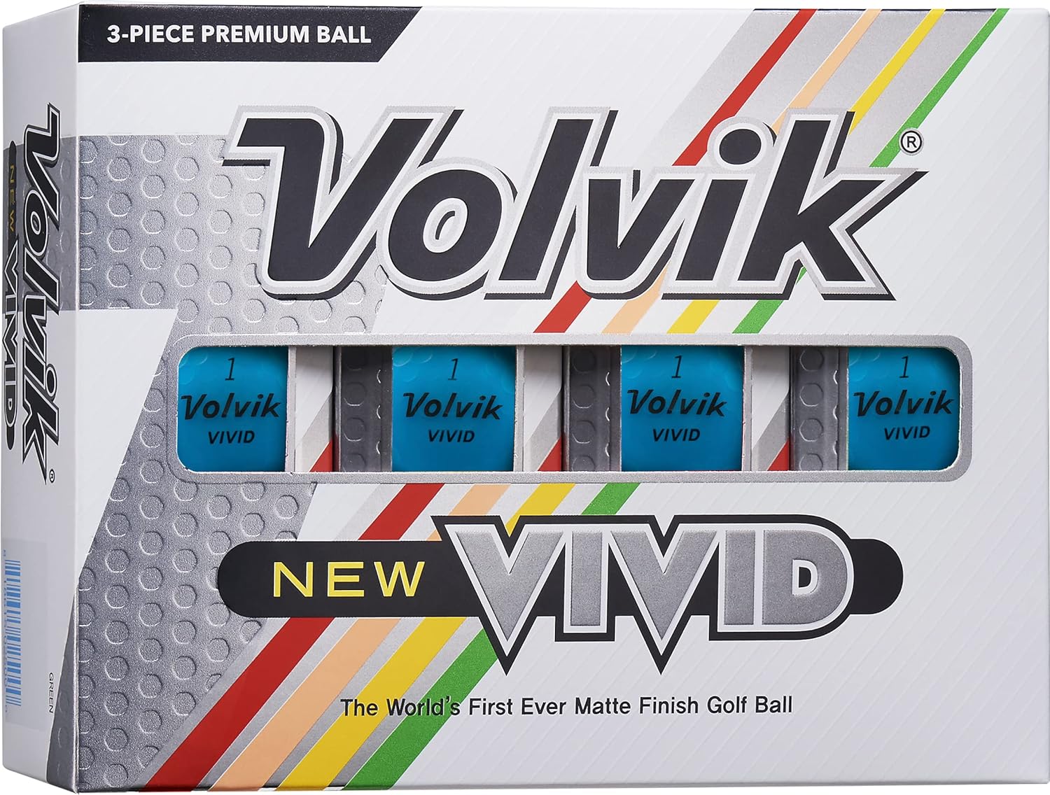 Volvik Vivid Matte Finish Golf Balls 12 (1 Dozen) Matte Yellow