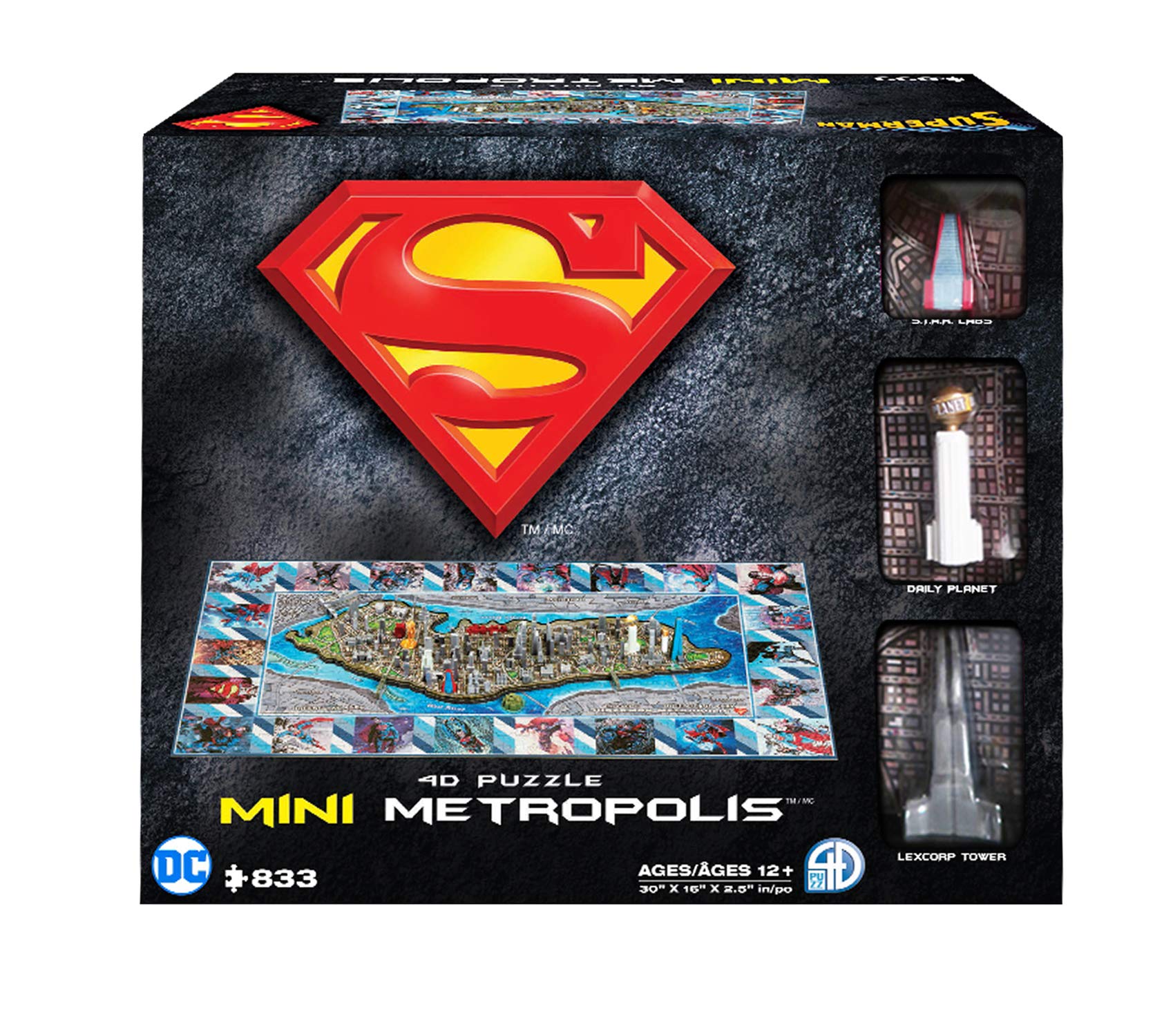 4D Cityscape Superman Mini Metropolis 3D Time Puzzle City