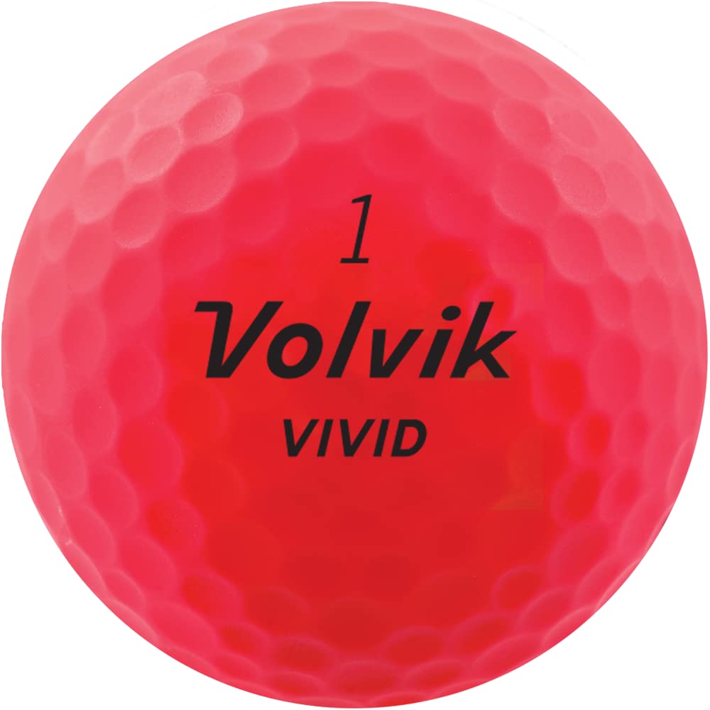 Volvik Vivid Matte Finish Golf Balls 12 (1 Dozen) Matte Yellow