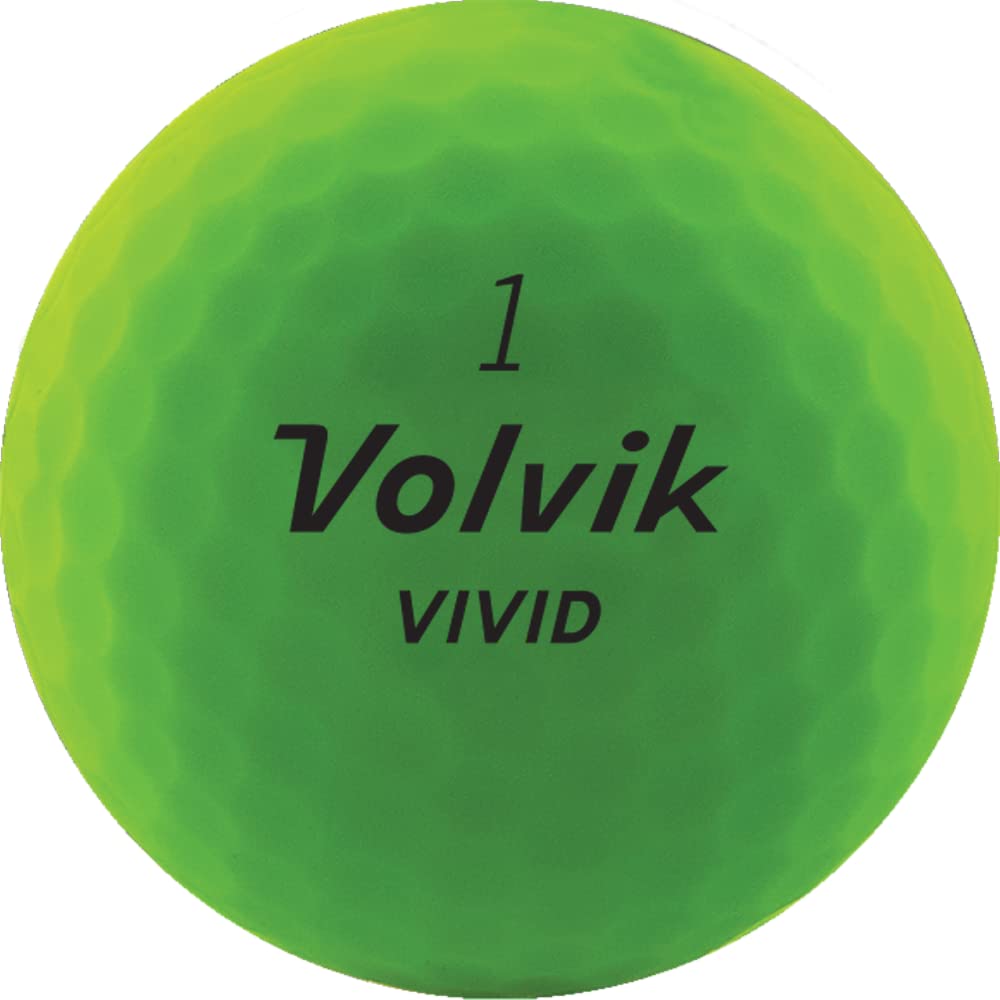 Volvik Vivid Matte Finish Golf Balls 12 (1 Dozen) Matte Yellow