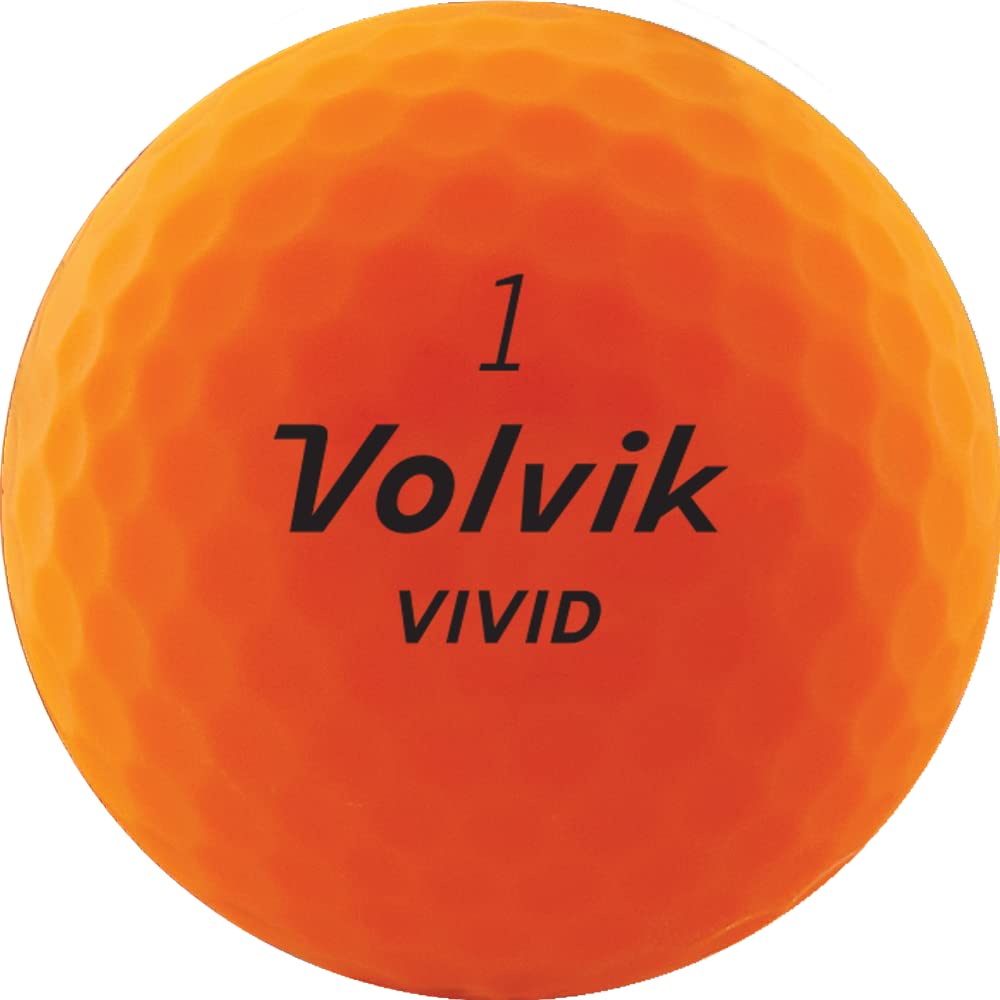 Volvik Vivid Matte Finish Golf Balls 12 (1 Dozen) Matte Yellow