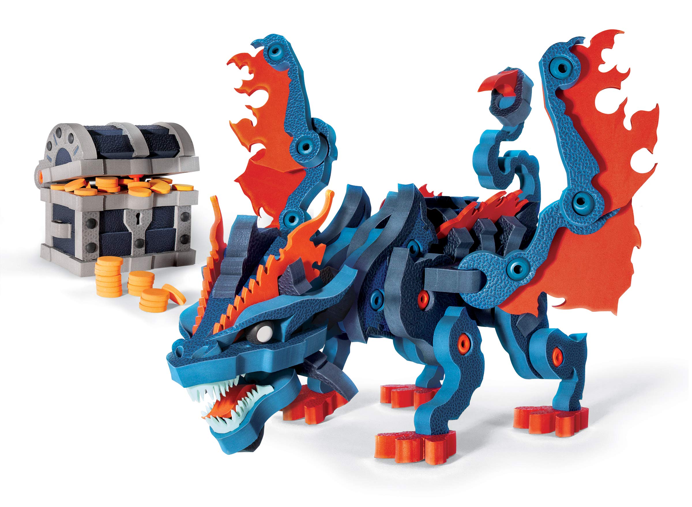 Bloco Treasure Keeper Dragon STEM Toy 3D Interlocking Foam