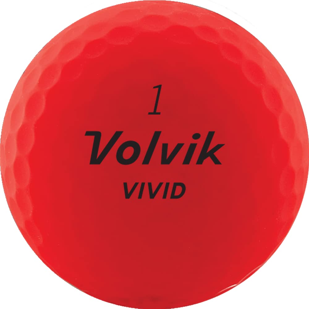 Volvik Vivid Matte Finish Golf Balls 12 (1 Dozen) Matte Yellow