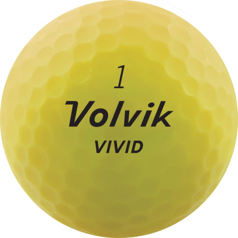 Volvik Vivid Matte Finish Golf Balls 12 (1 Dozen) Matte Yellow