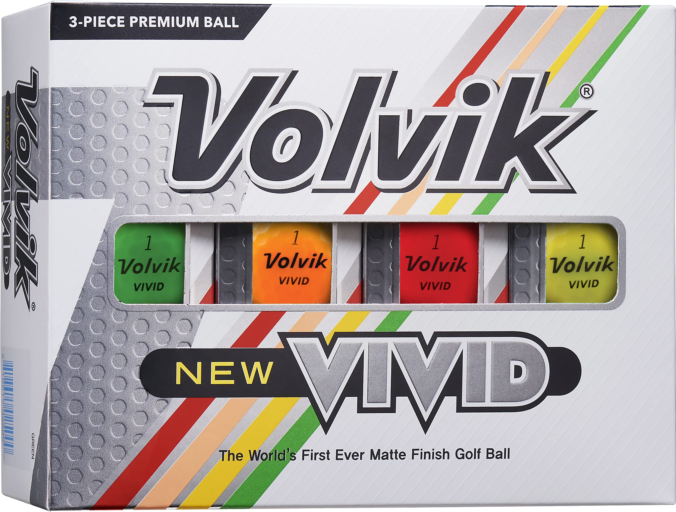 Volvik Vivid Matte Finish Golf Balls 12 (1 Dozen) Matte Yellow