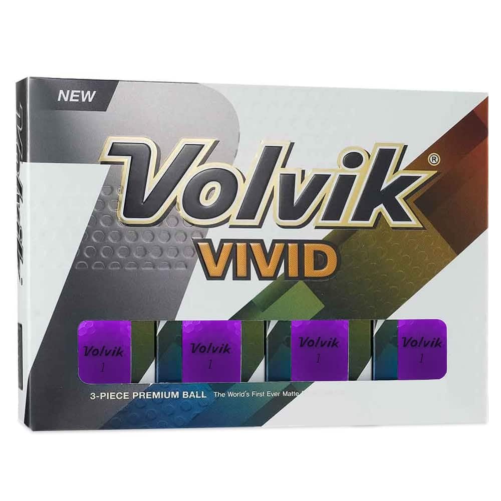 Volvik Vivid Matte Finish Golf Balls 12 (1 Dozen) Matte Yellow