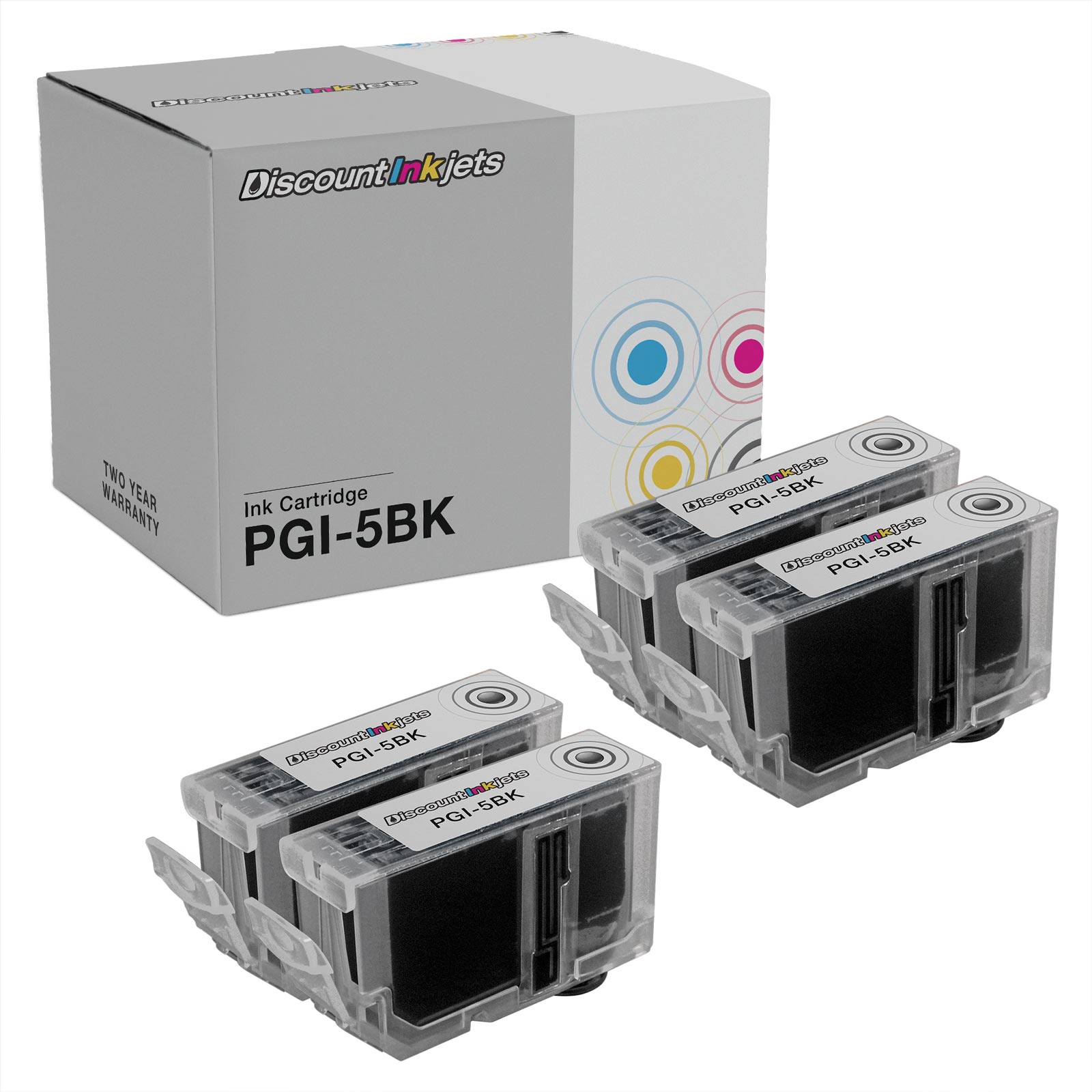 Lot De 4 Cartouches D'encre Noires Compatibles Canon PGI5BK - Pour Imprimantes Pixma IP4200