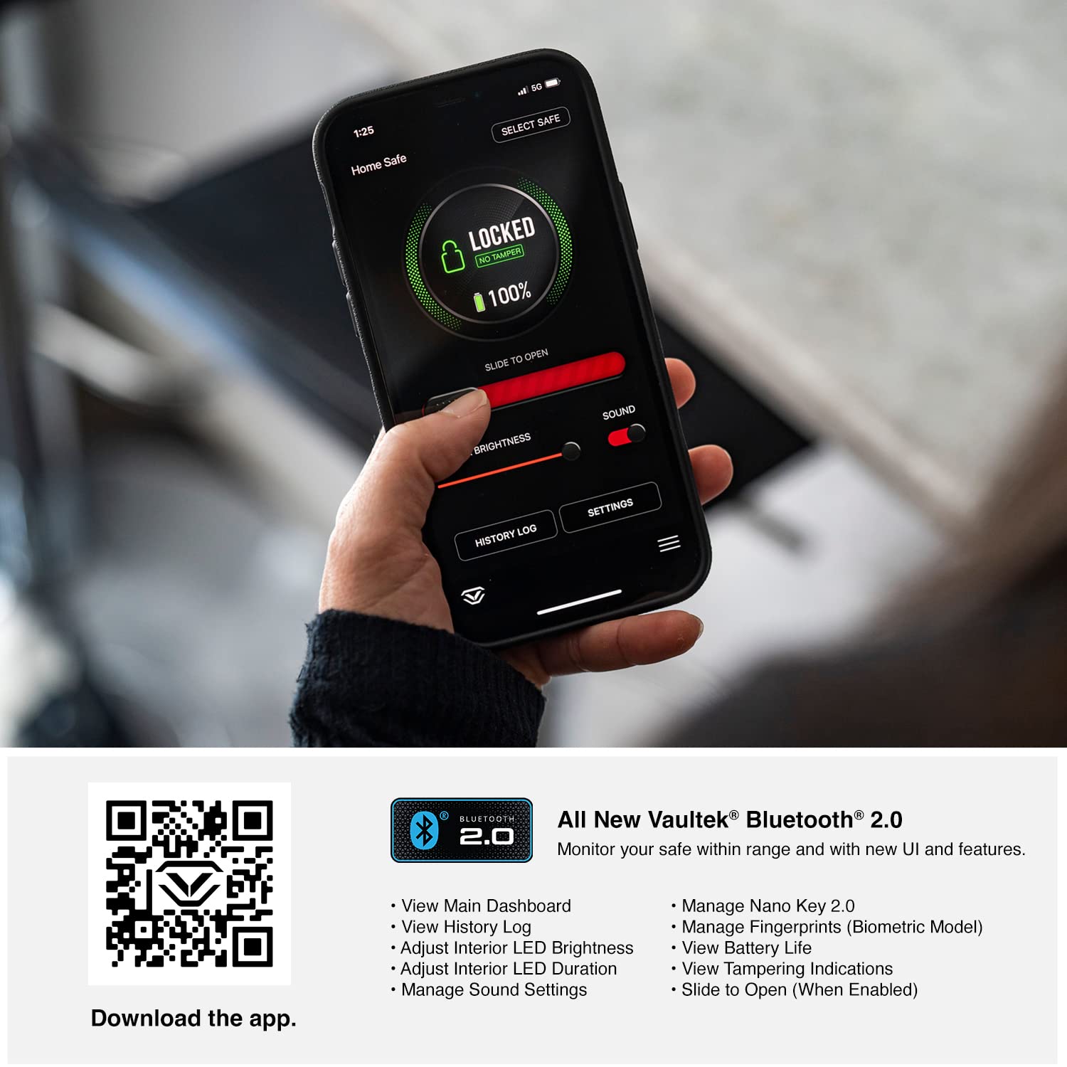 Vaultek VS20iBK Biometric 20 series Stealth Black Gun Safes