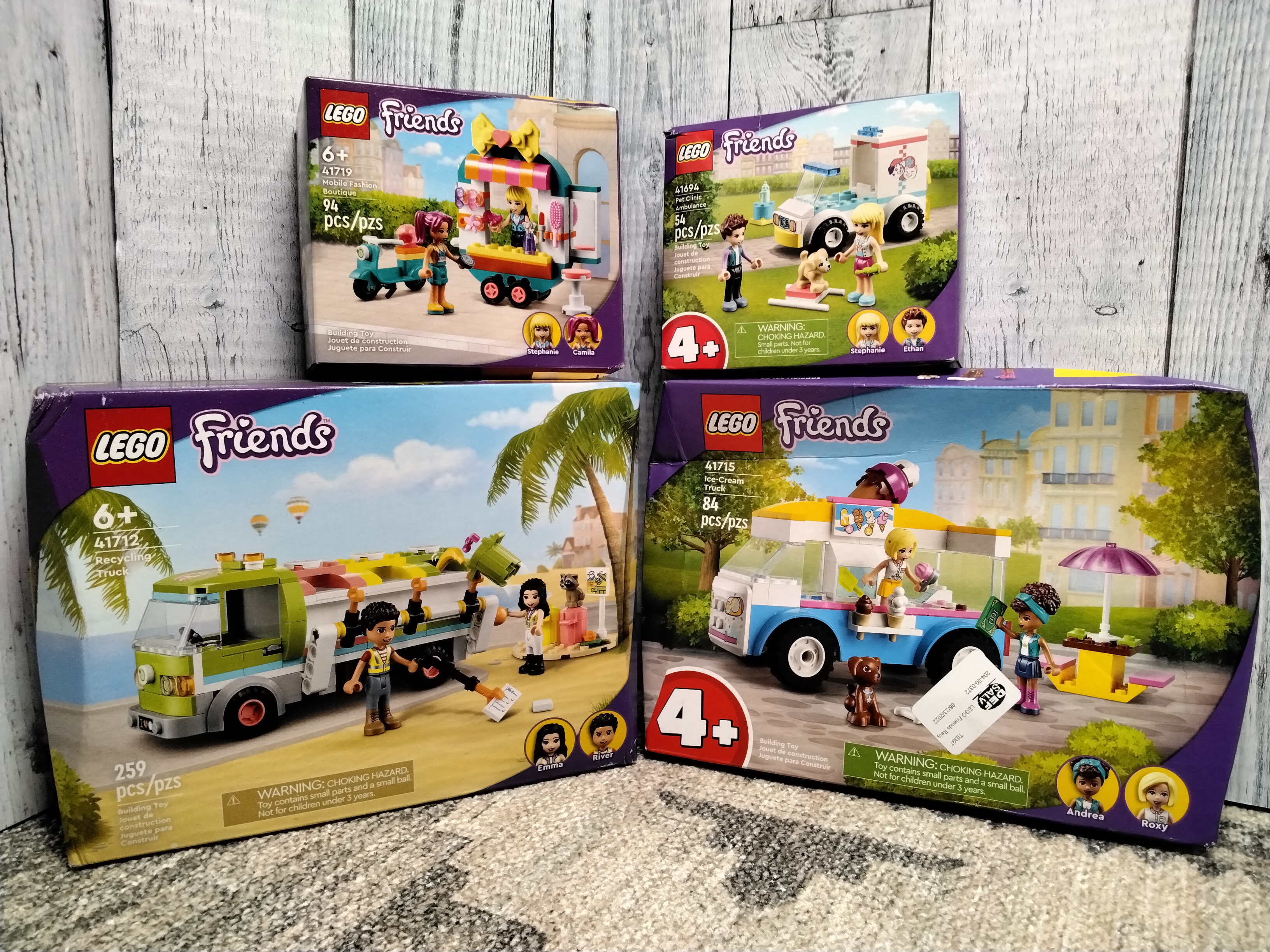 LEGO Friends Ice-Cream Truck Building Toy Pretend Play Gift for Kids Girls  Boys Ages 4 and Up, Featuring Toy Van, Andrea & Roxy Mini-Dolls, Toy Dog