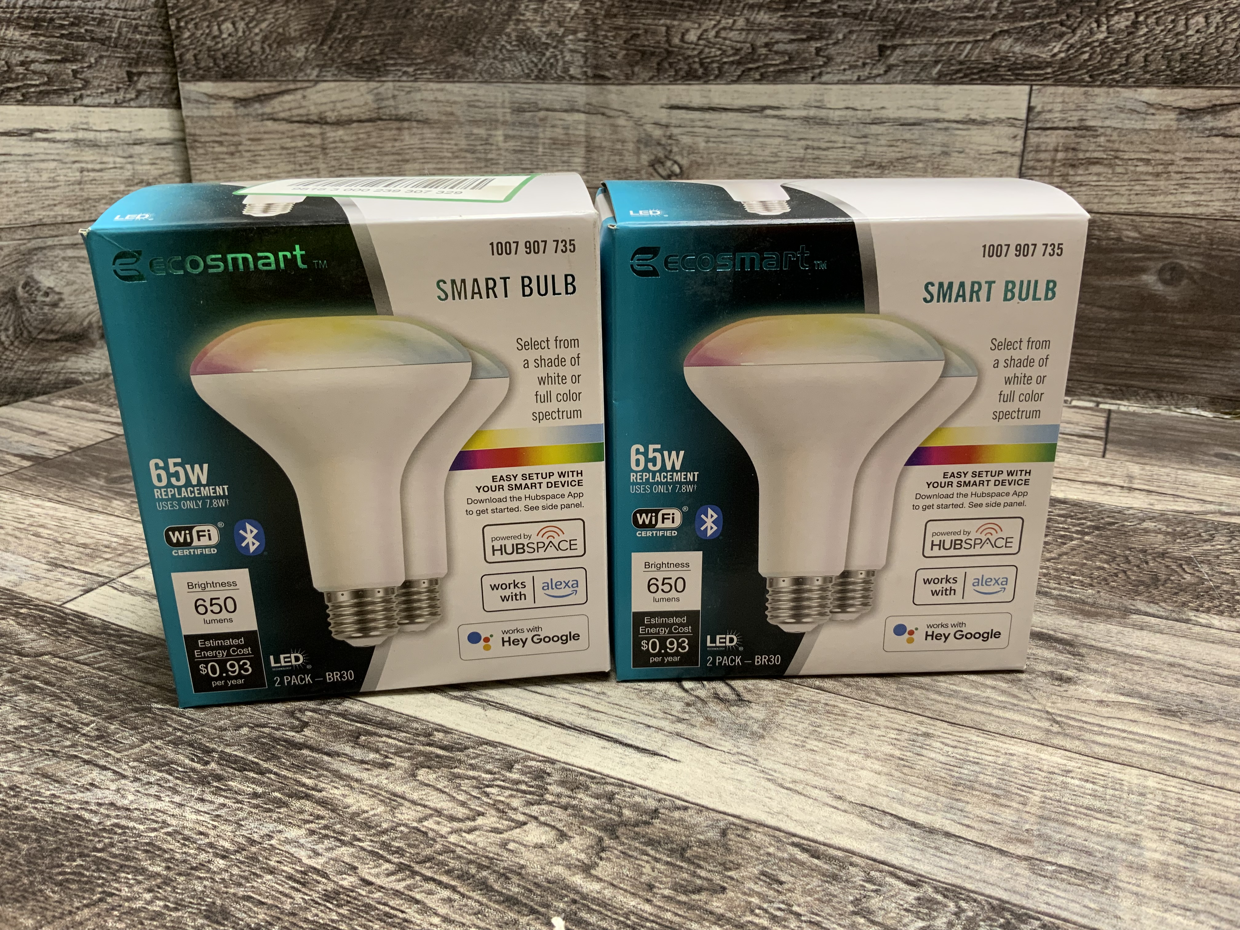 EcoSmart 65-Watt Smart BR30 LED Light Bulb Wifi Capable (Lot Of 2, 4 Bulbs)