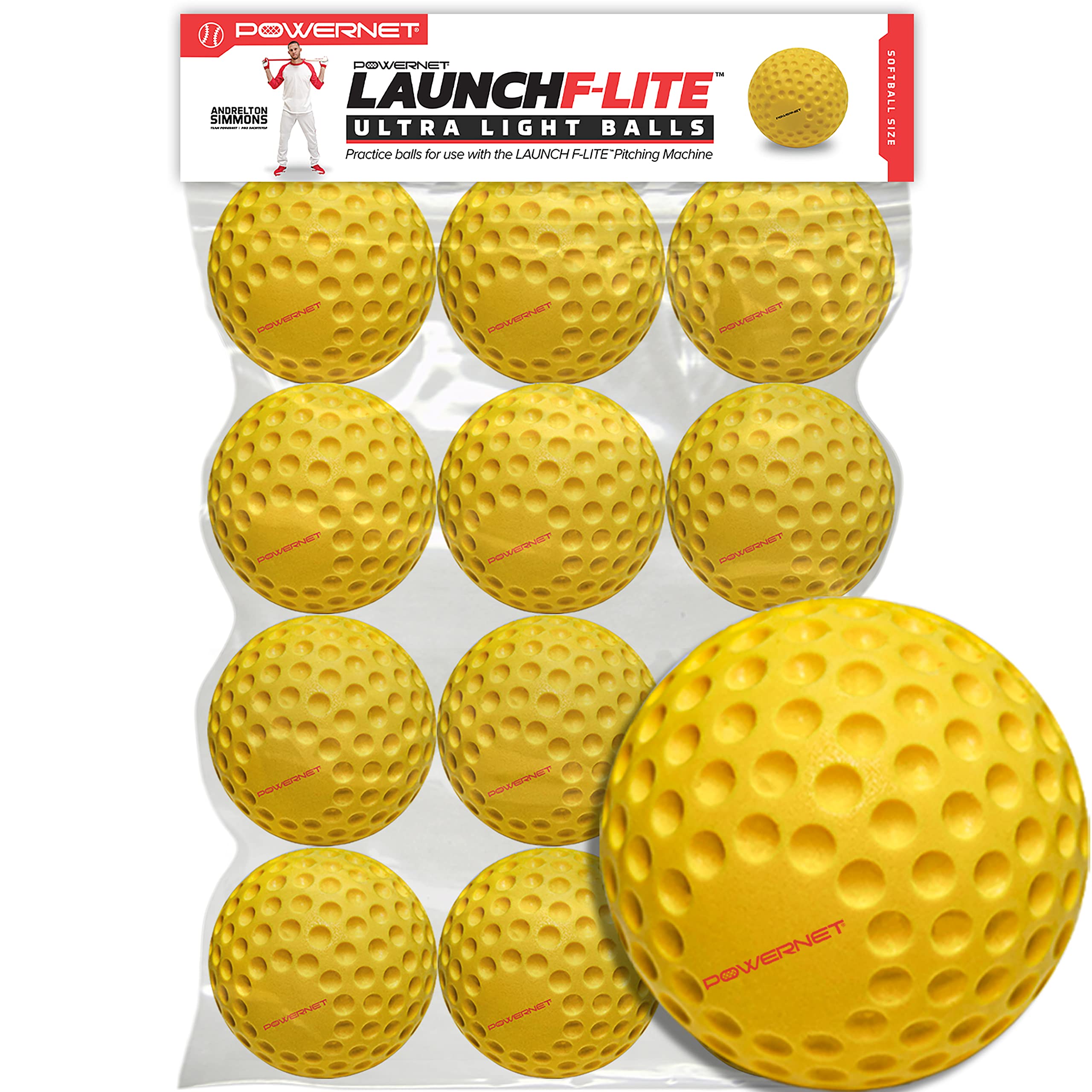 9 Inch Training Pitching Machine Baseballs 12 Pack Yellow Dimpled Practice Sport 
