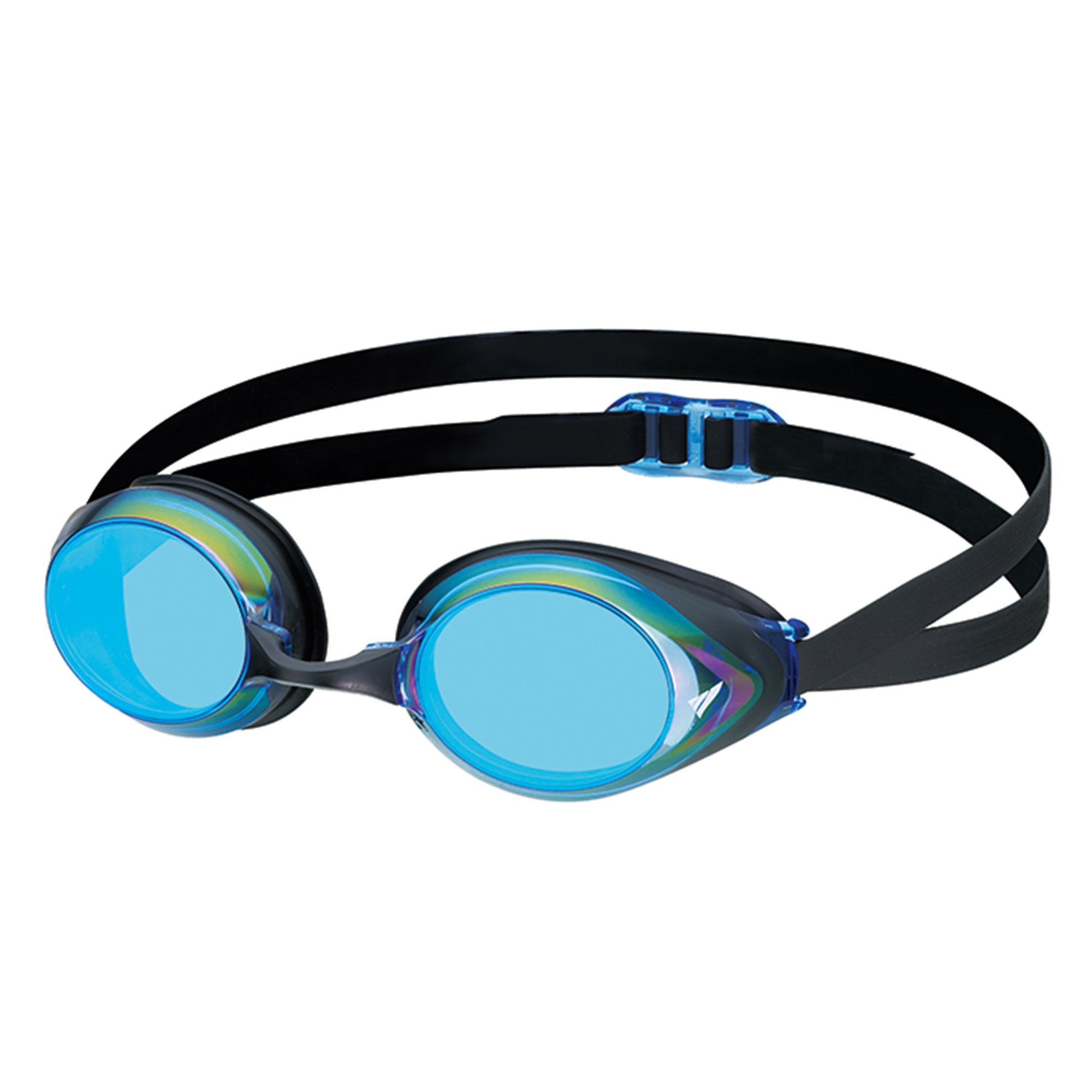 VIEW Swimming Gear V-220 Pirana Masters Racing Swim Goggles, Blue/Blue Mirrored