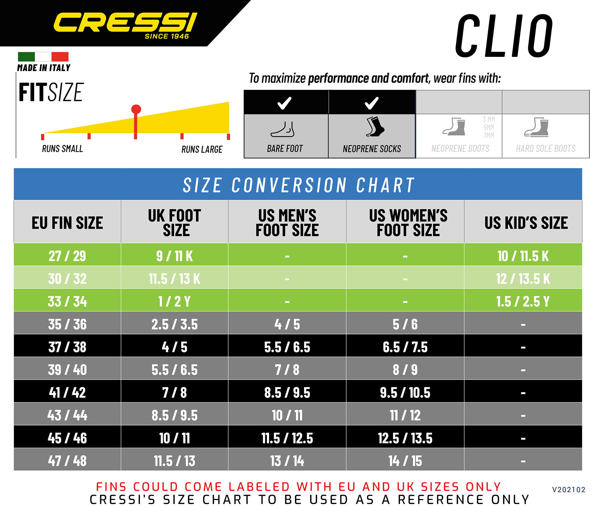 Cressi Clio Diving Fins - Picture 6 of 18